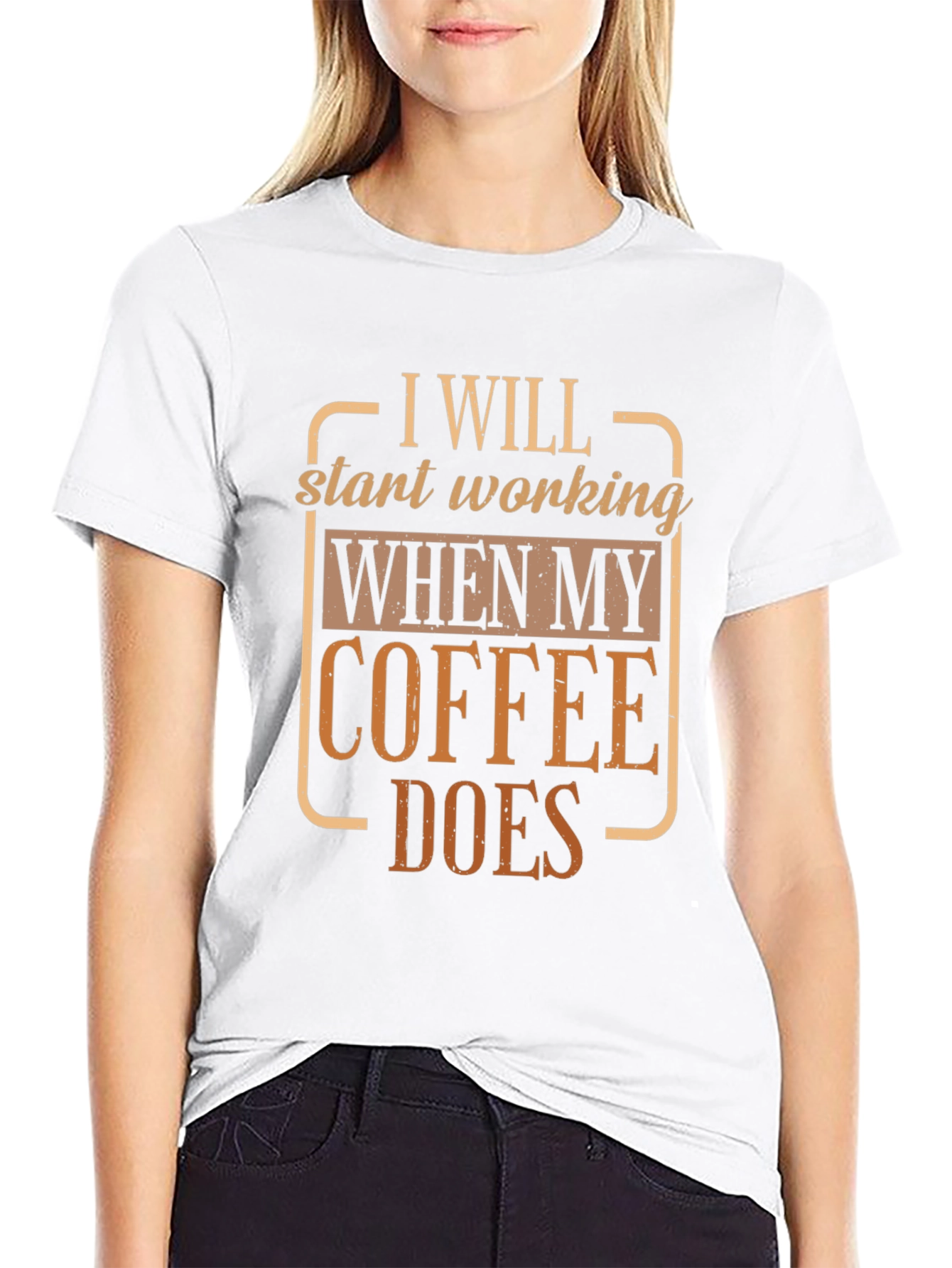 Coffee Does Funny T-Shirt Black Cotton