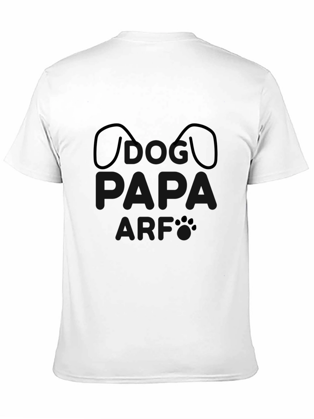 Dog Face Outline T-Shirt - Black