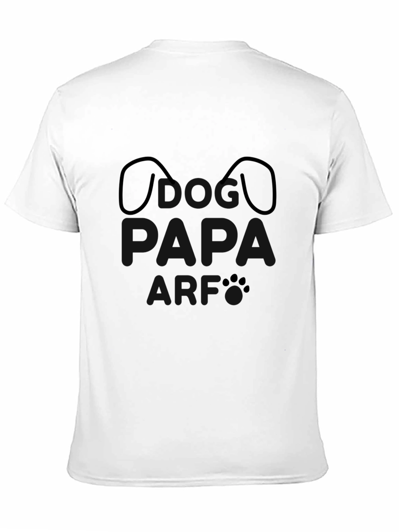 Dog Face Outline T-Shirt - Black