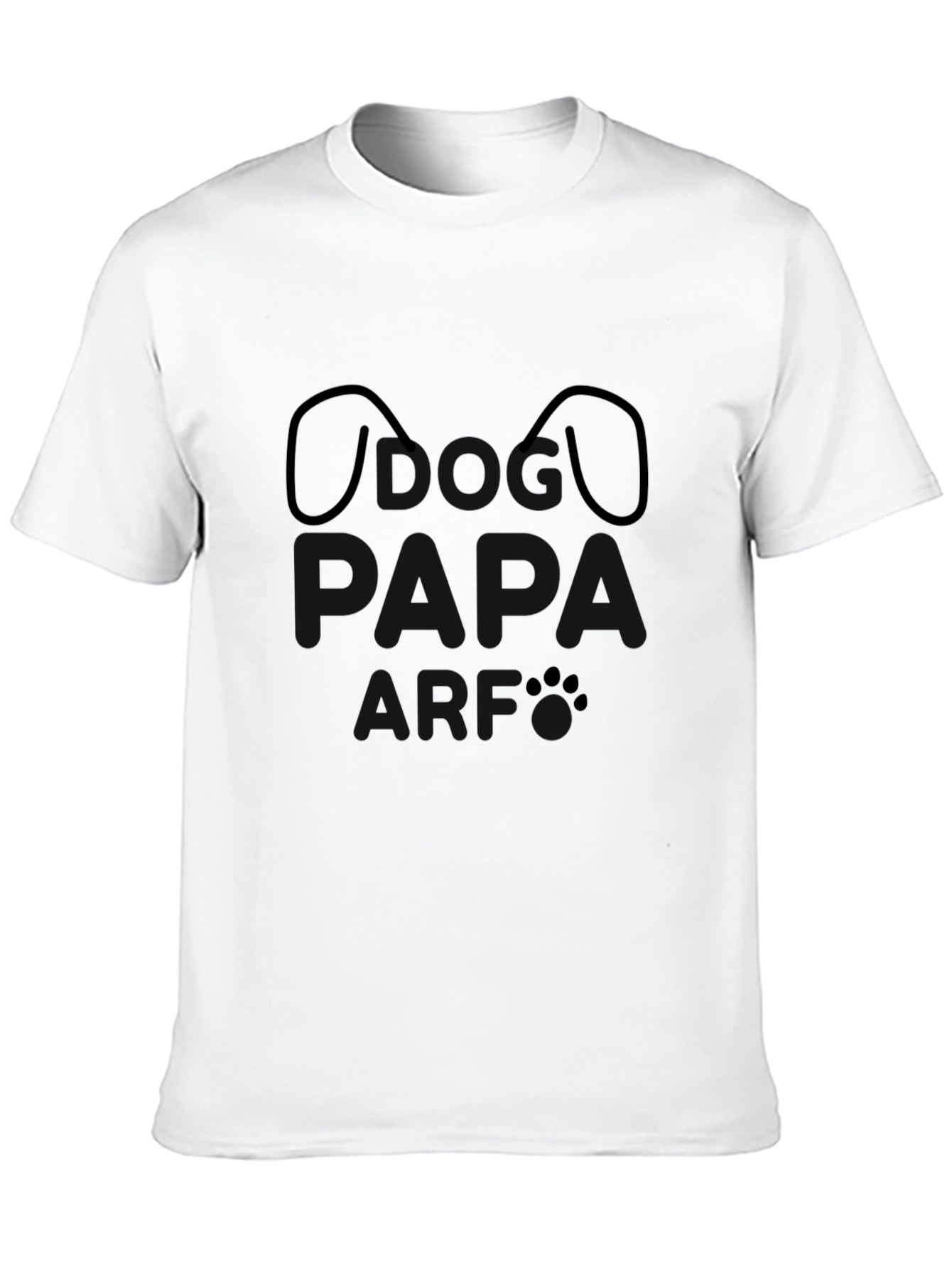 Dog Face Outline T-Shirt - Black