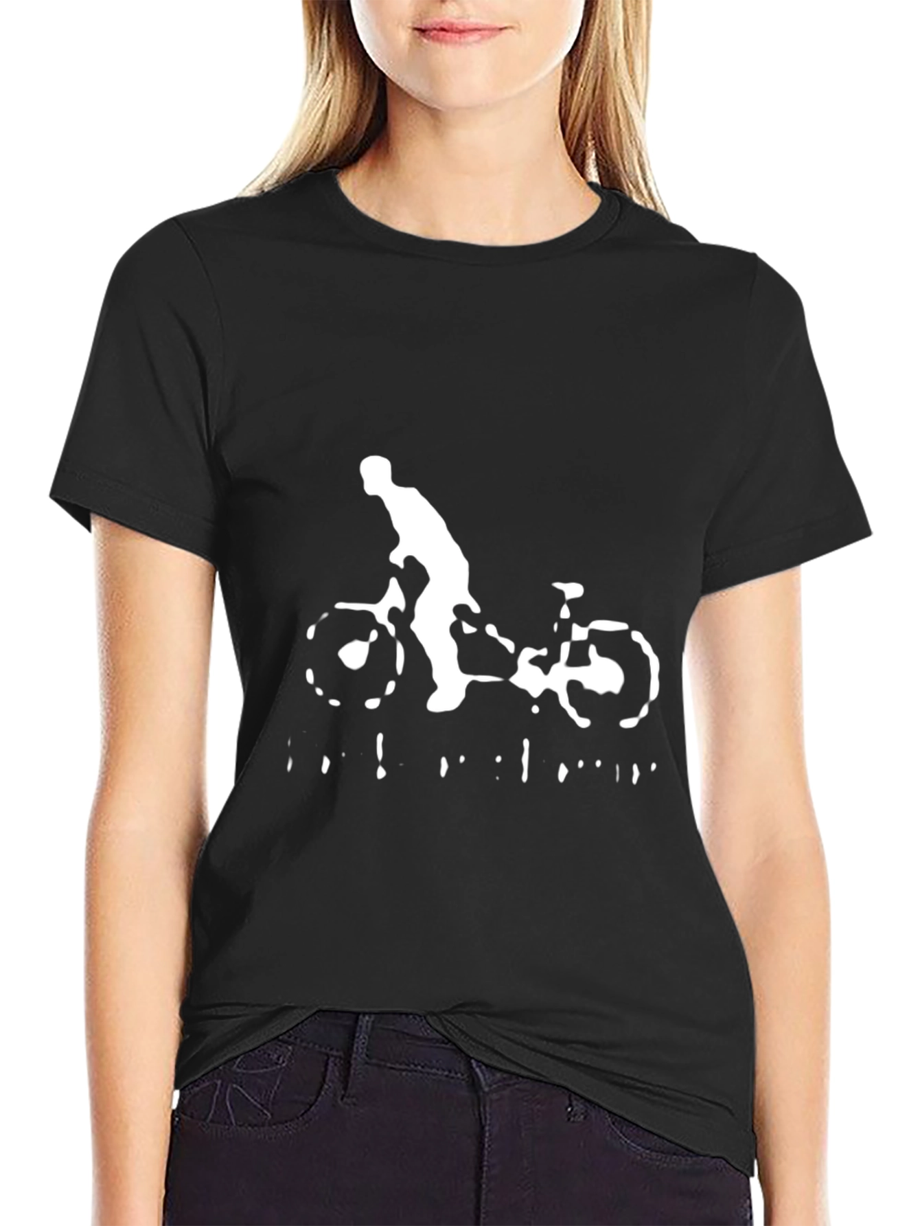 Black Bike Rider Graphic Tee