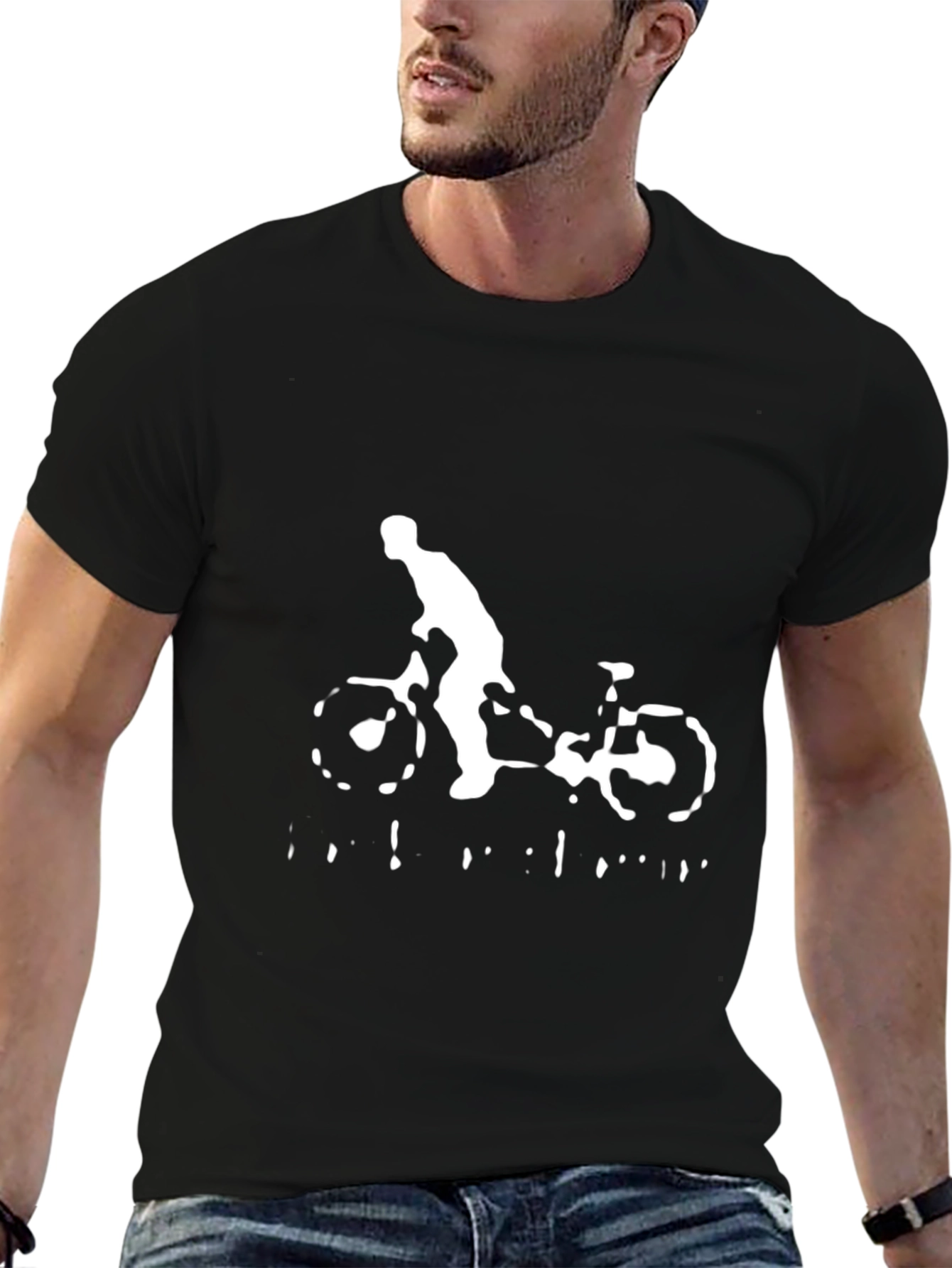 Black Bike Rider Graphic Tee