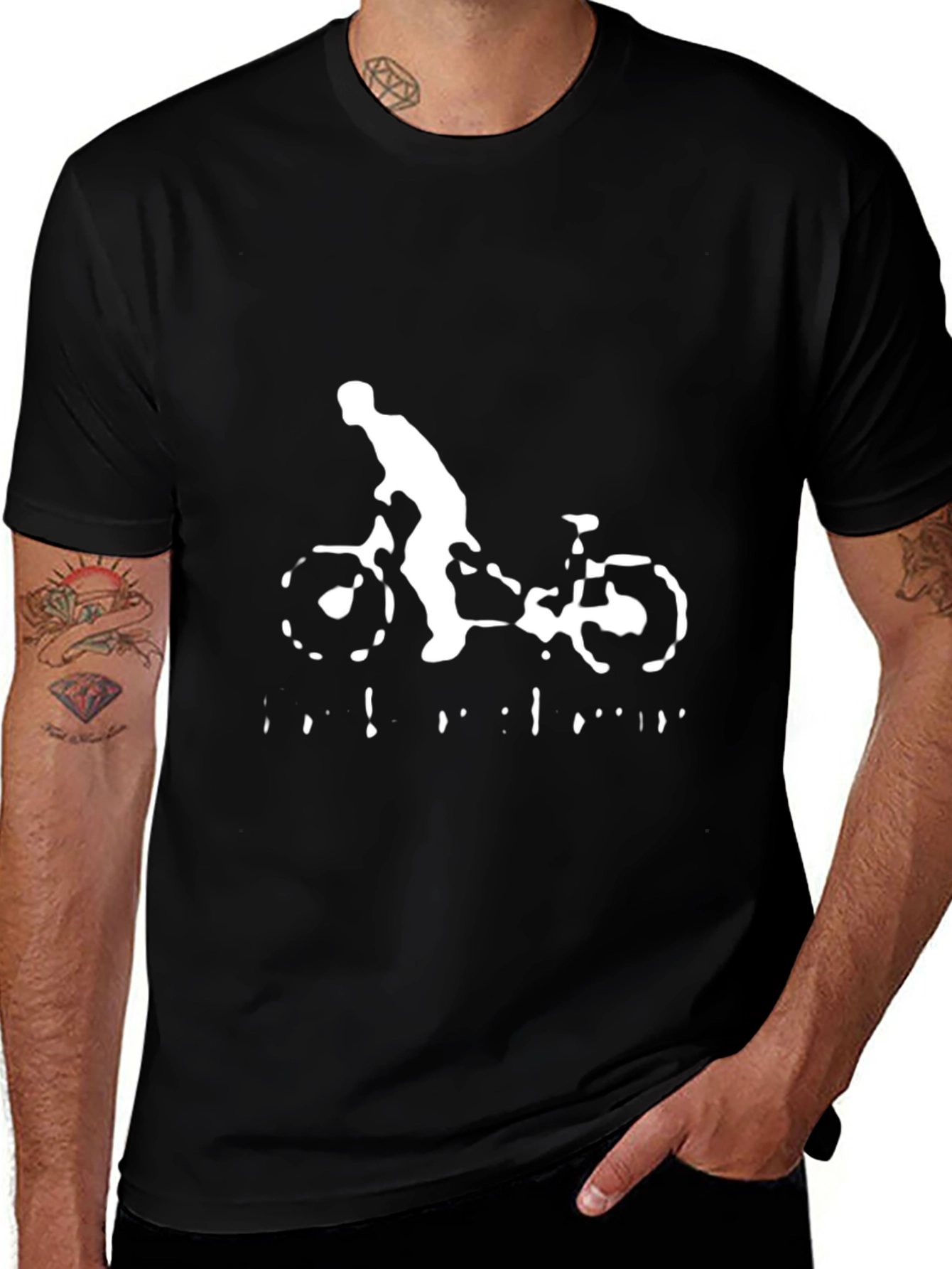 Black Bike Rider Graphic Tee