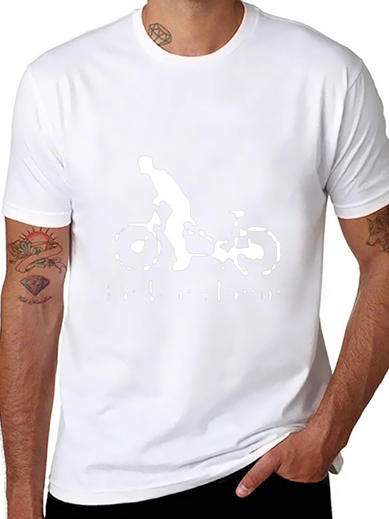 Black Bike Rider Graphic Tee