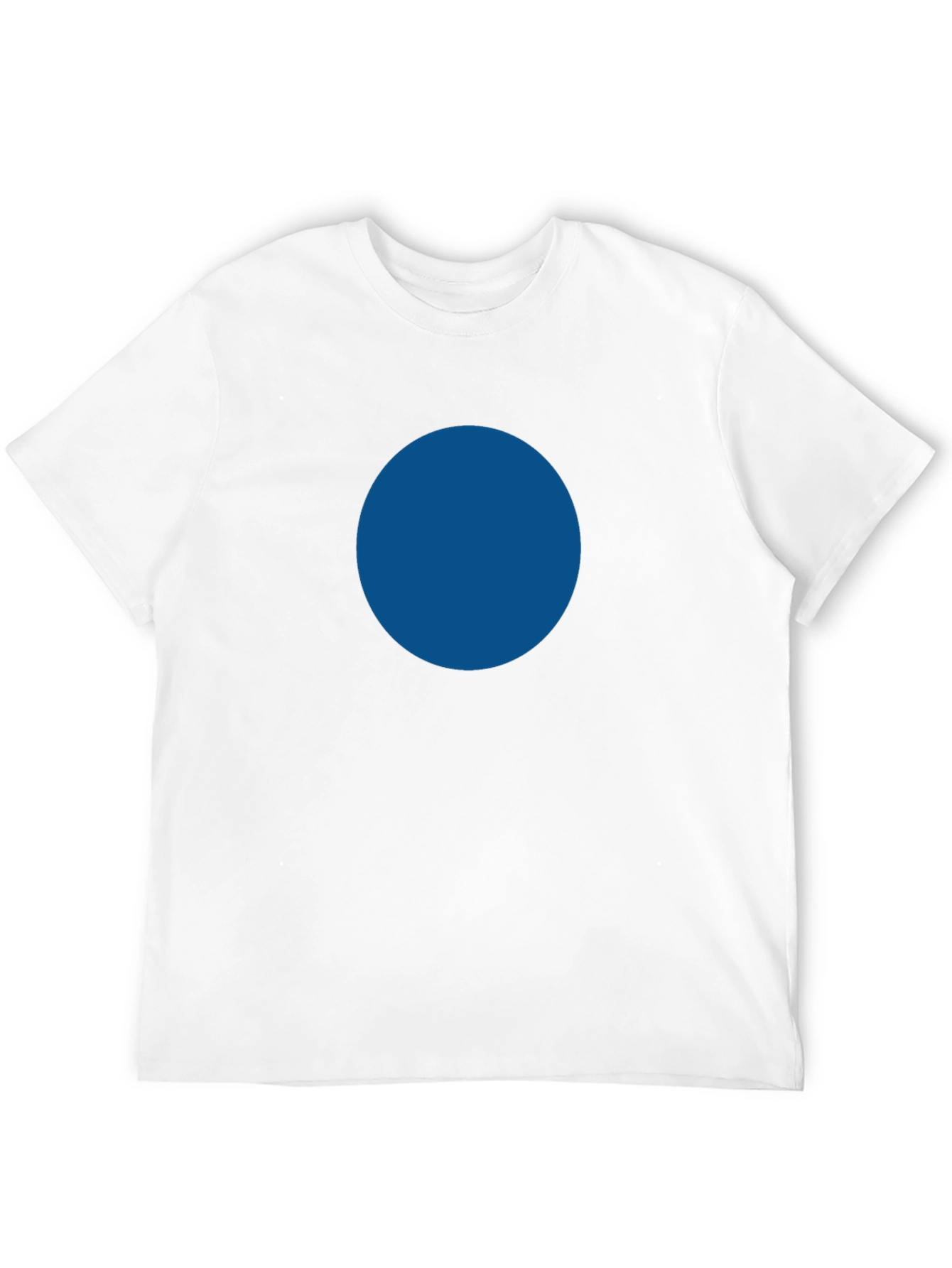 Simple Black Tee with Bold Blue Circle