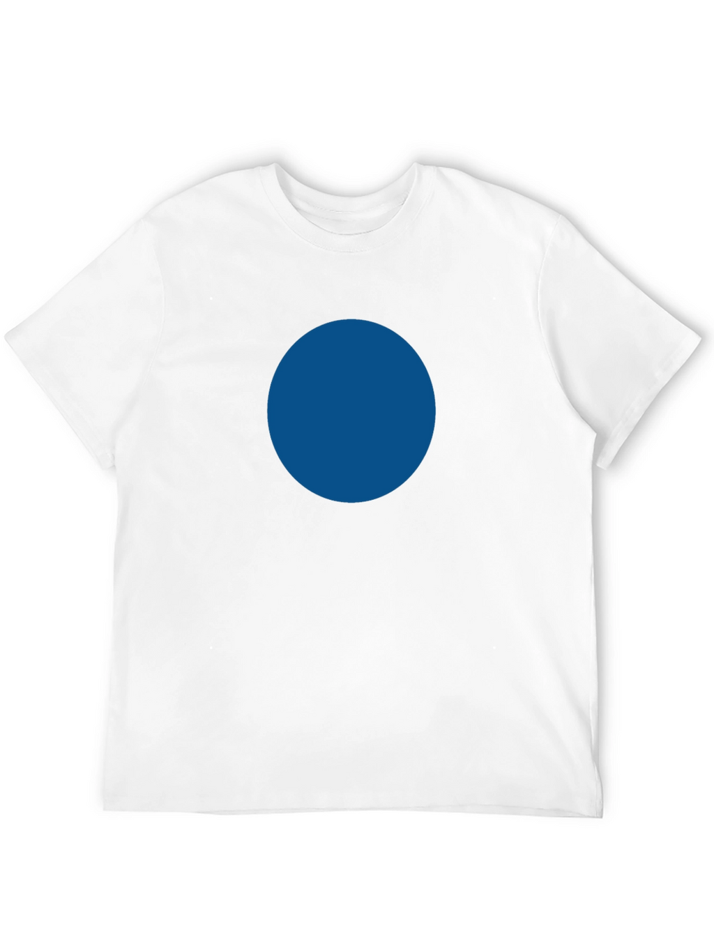 Simple Black Tee with Bold Blue Circle