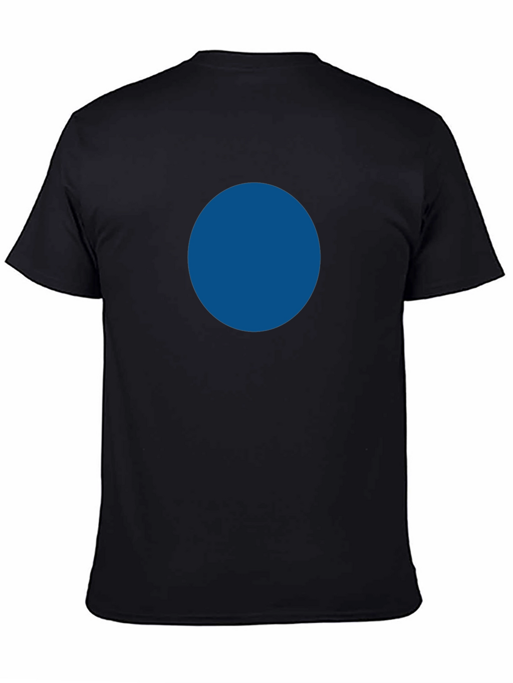 Simple Black Tee with Bold Blue Circle