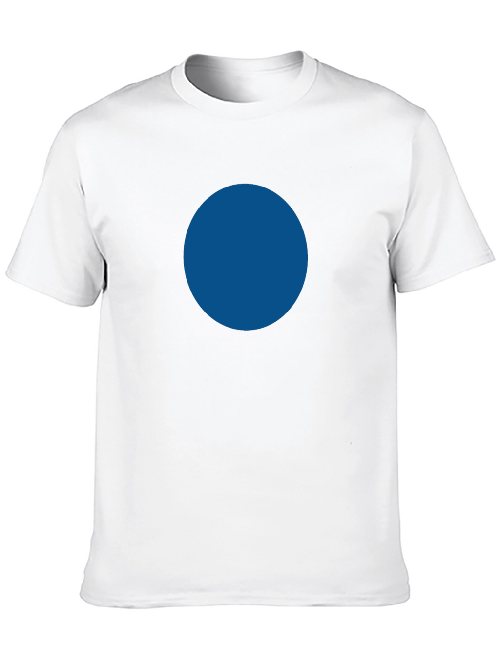 Simple Black Tee with Bold Blue Circle