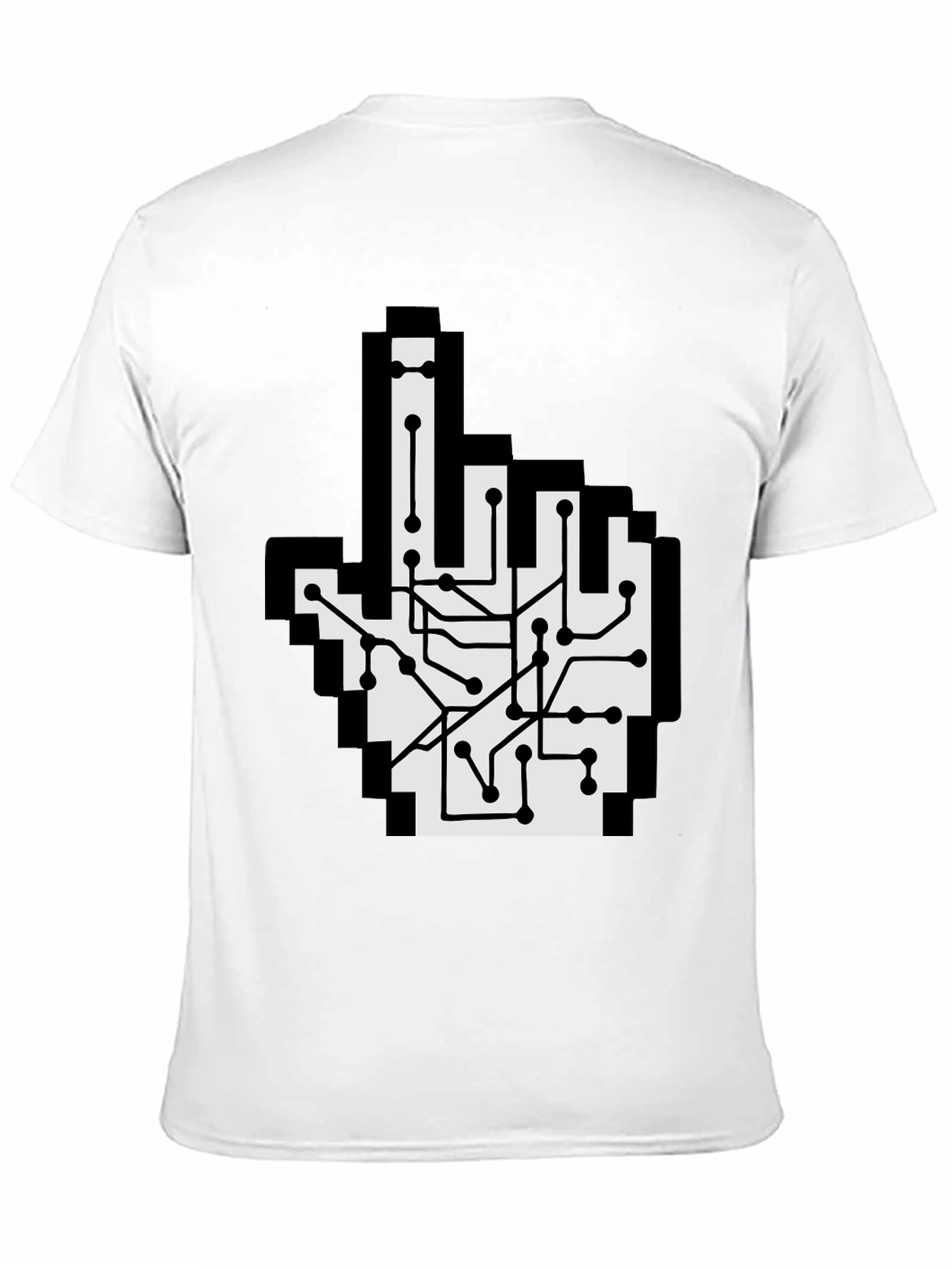 Circuit Board Pointer T-Shirt - Pixel Hand Design