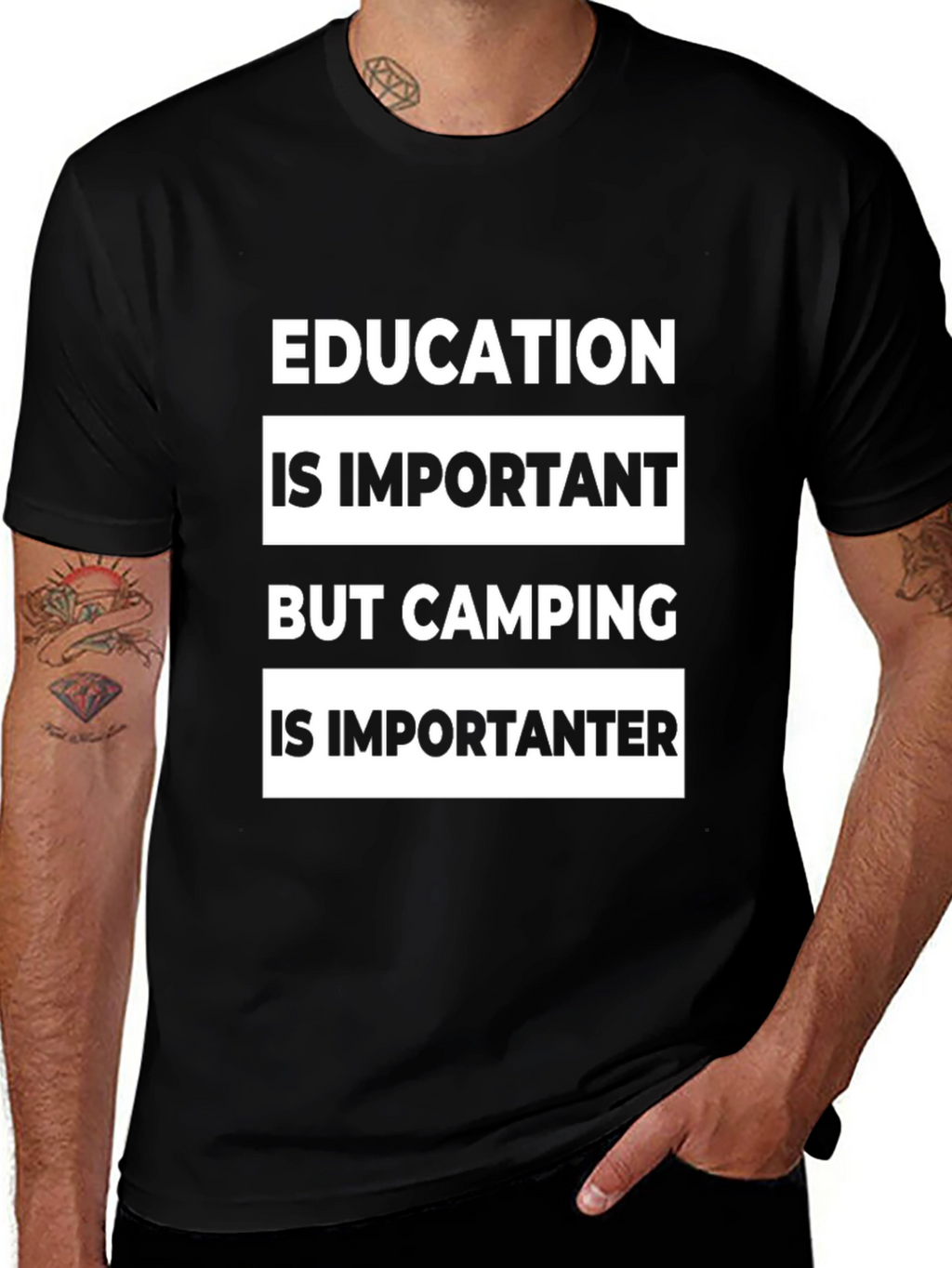 Camping Is Importanter Funny Graphic Tee