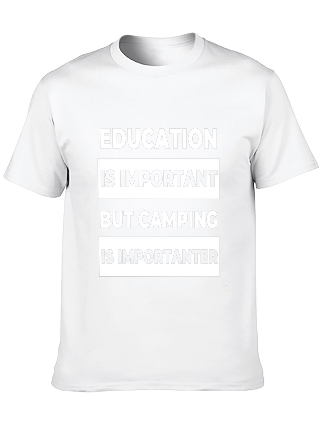 Camping Is Importanter Funny Graphic Tee
