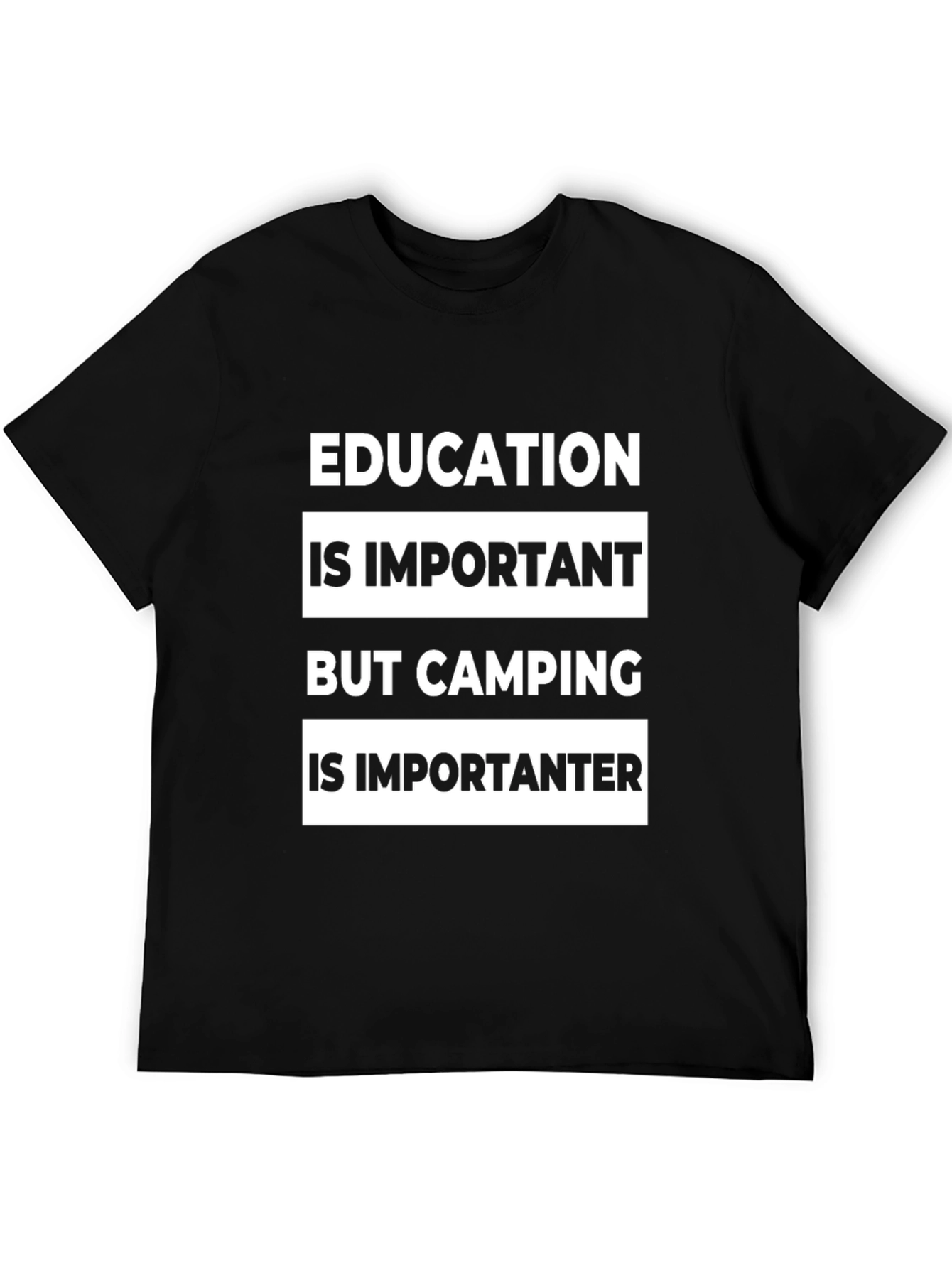 Camping Is Importanter Funny Graphic Tee