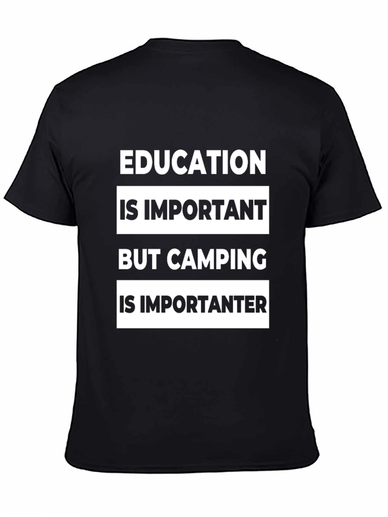 Camping Is Importanter Funny Graphic Tee