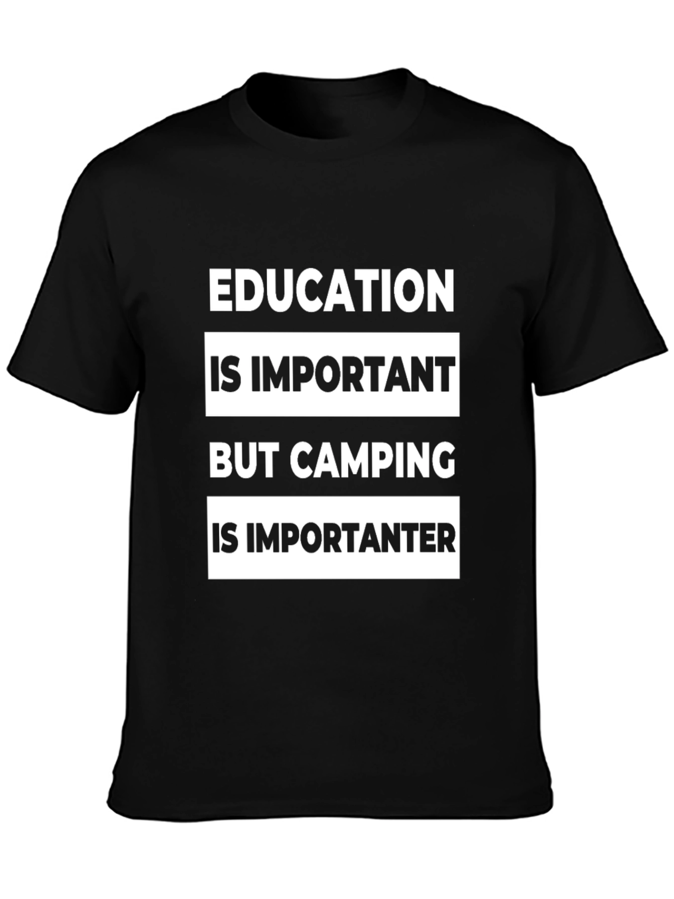 Camping Is Importanter Funny Graphic Tee