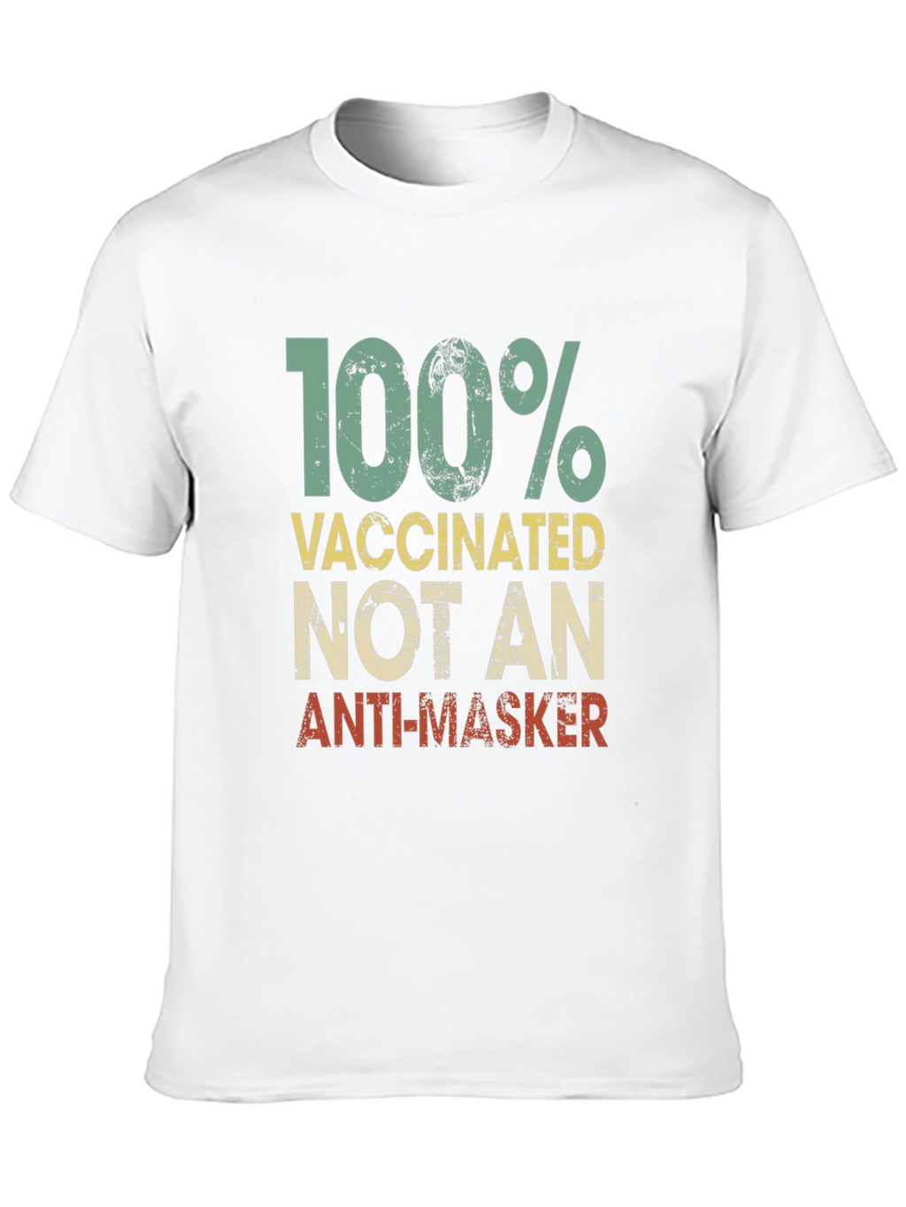 100% Vaccinated Not An Anti-Masker Black T-Shirt