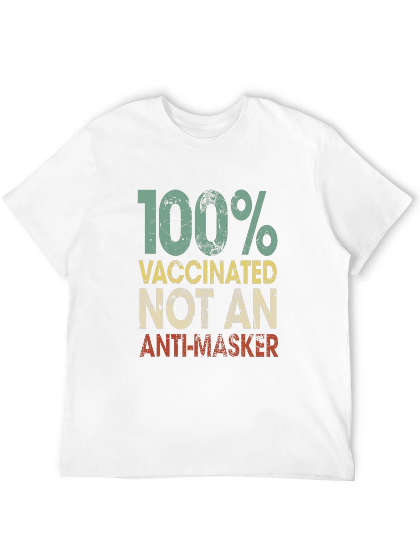 100% Vaccinated Not An Anti-Masker Black T-Shirt