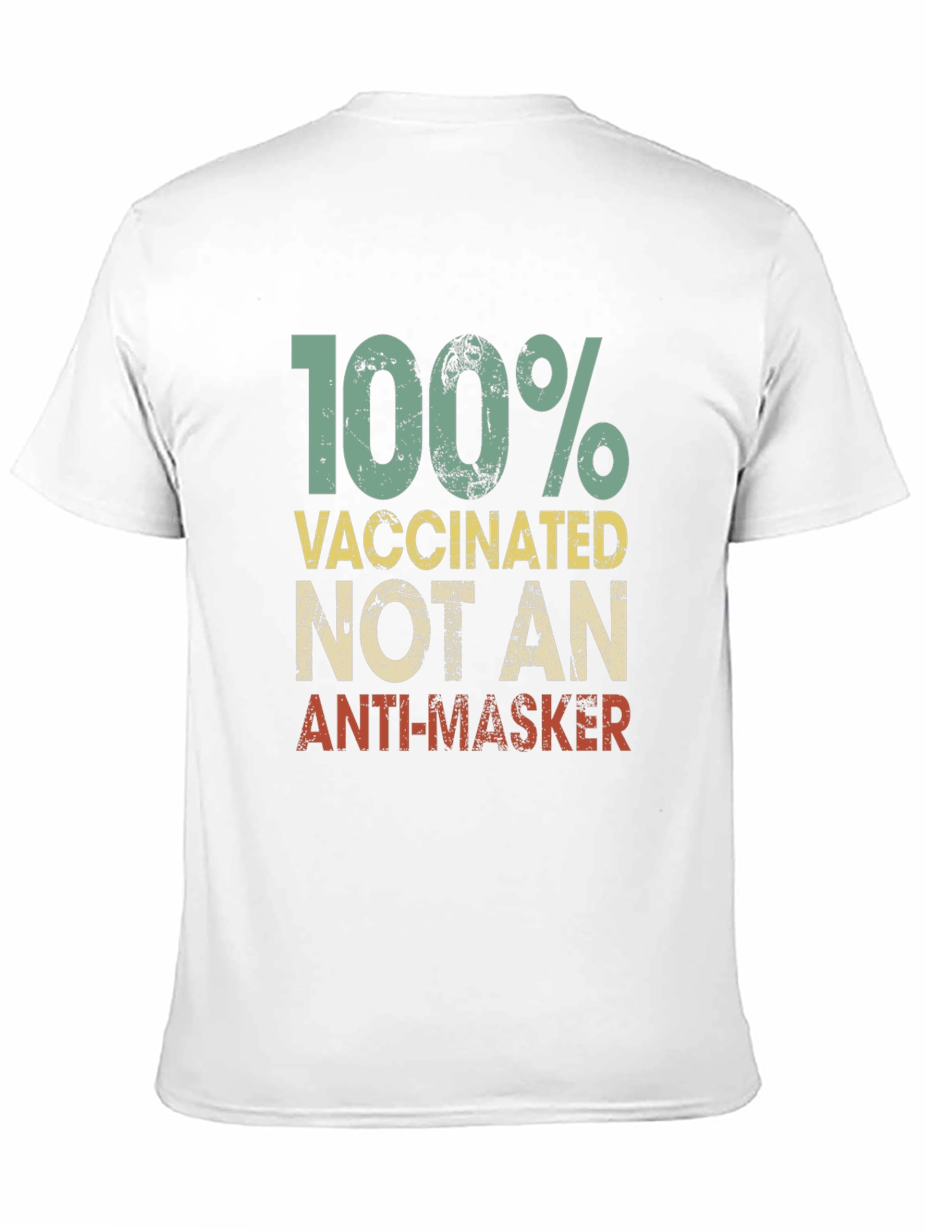 100% Vaccinated Not An Anti-Masker Black T-Shirt