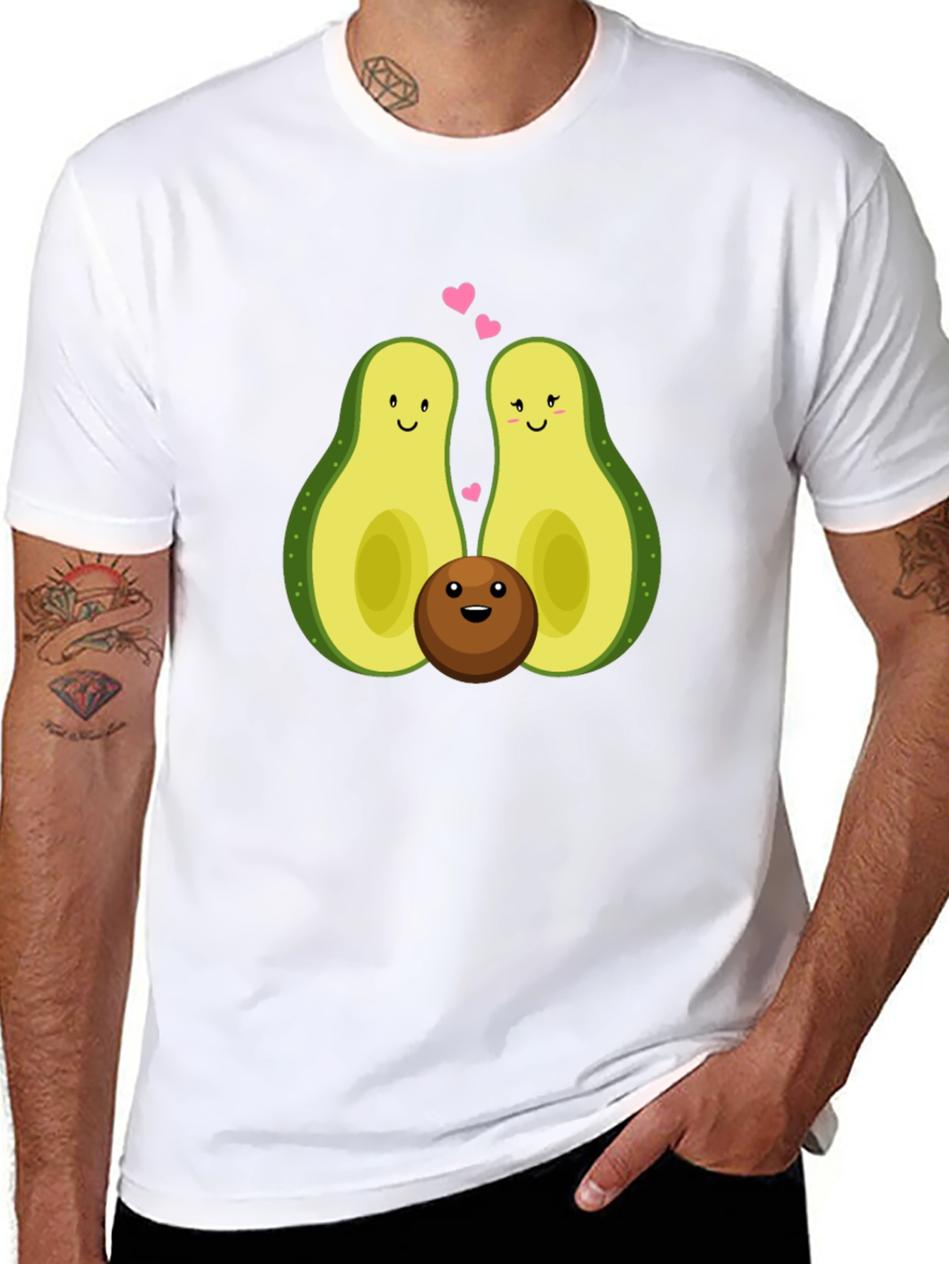 Avocado Family Graphic Tee - Black