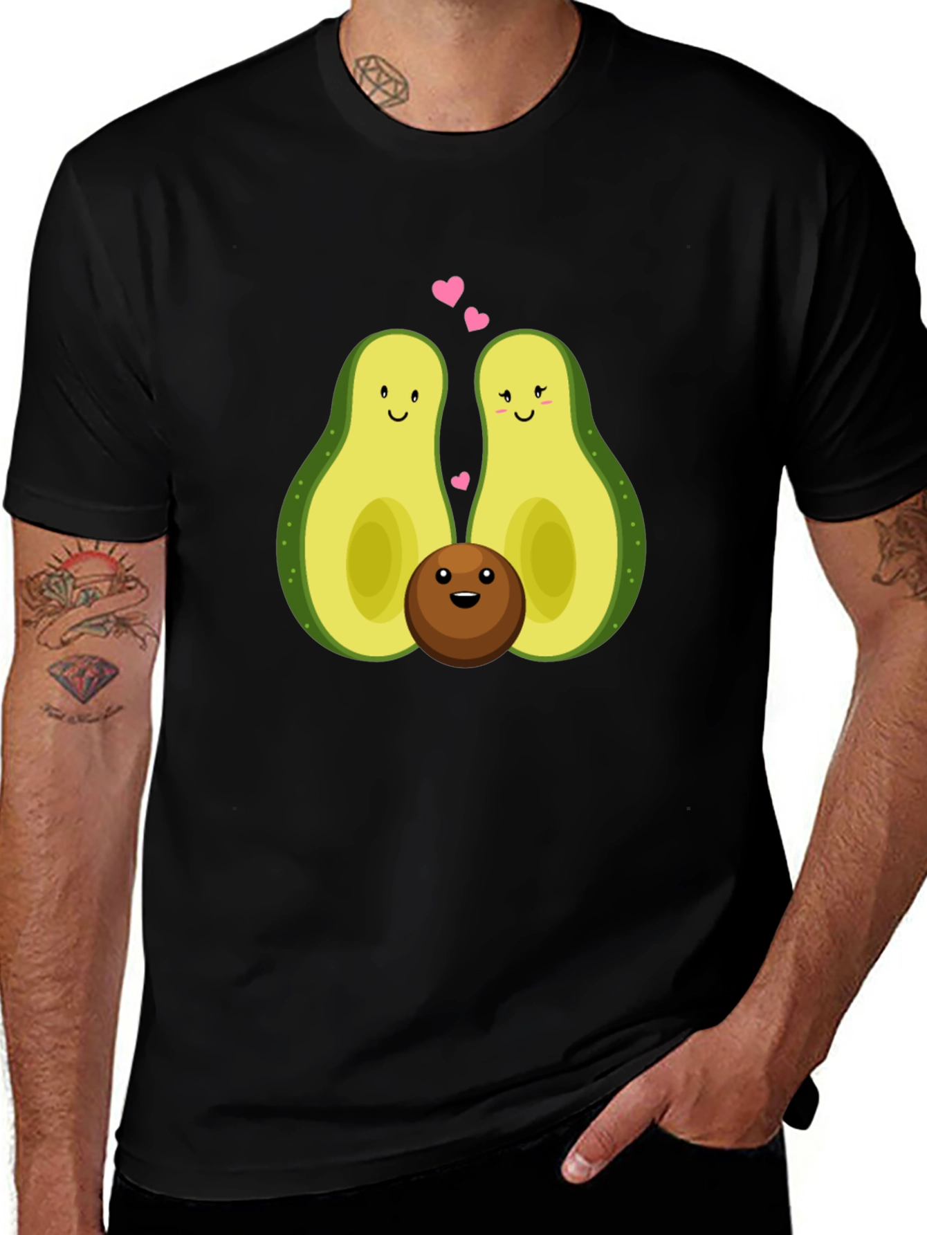 Avocado Family Graphic Tee - Black