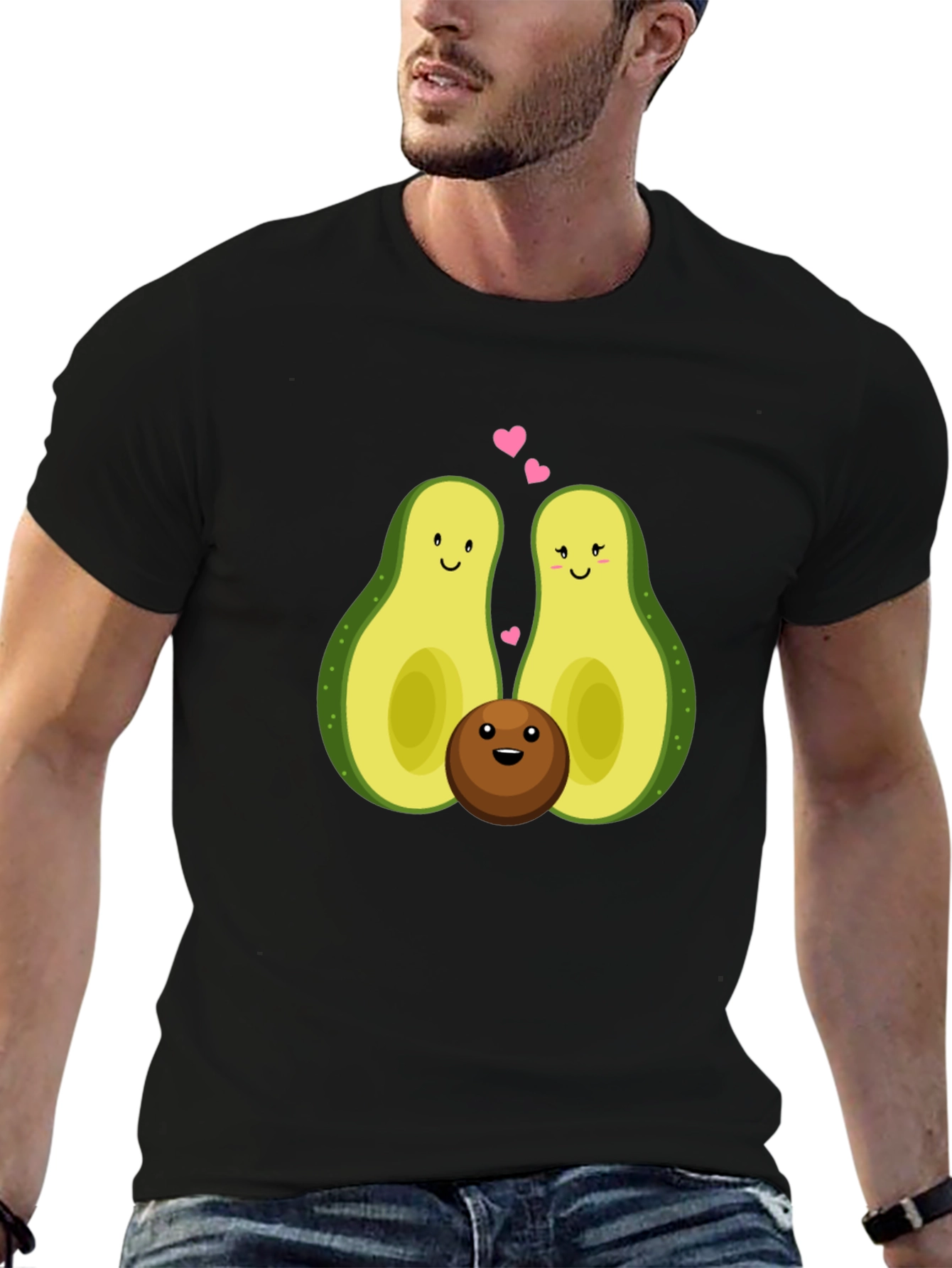Avocado Family Graphic Tee - Black