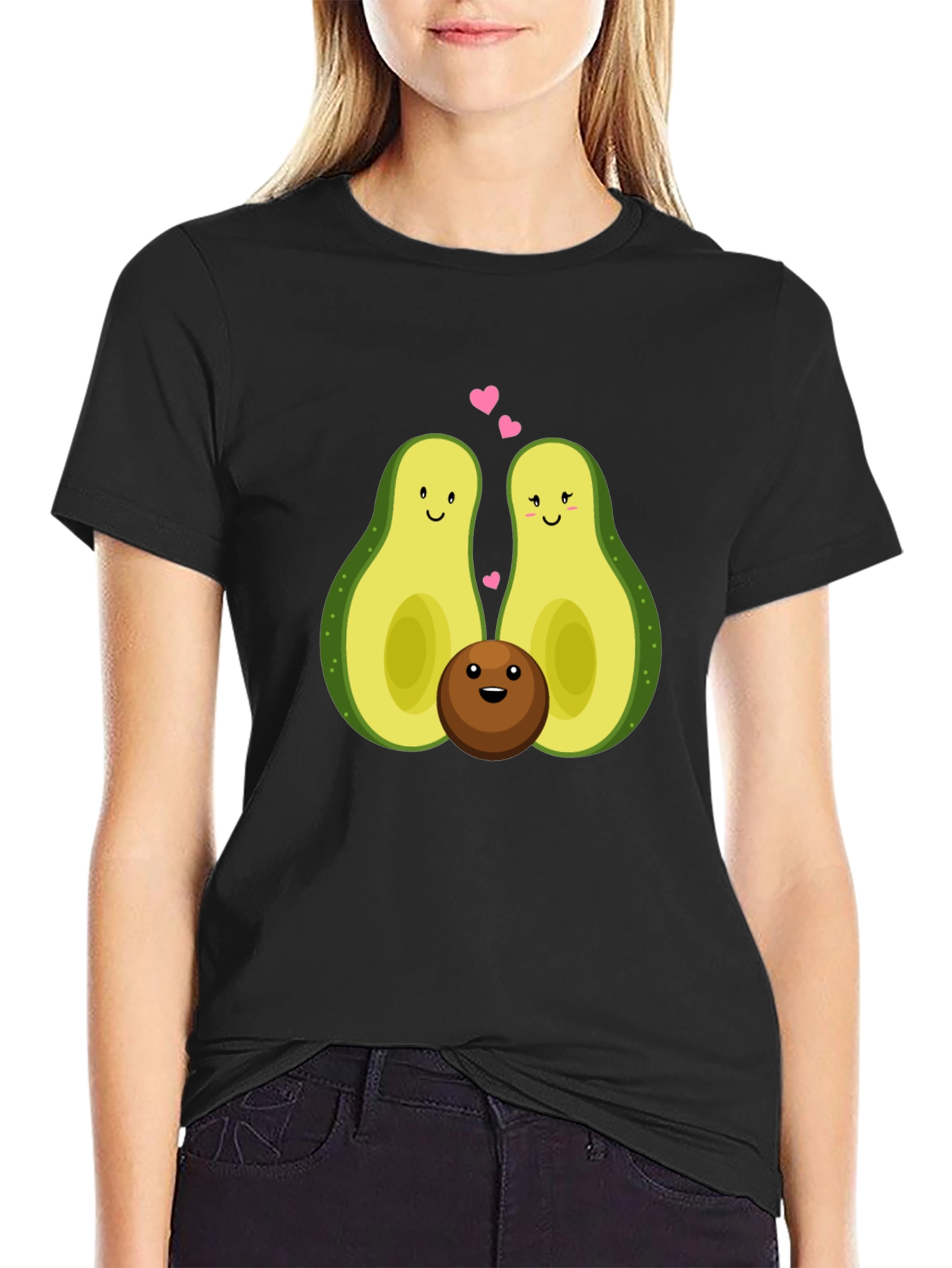 Avocado Family Graphic Tee - Black