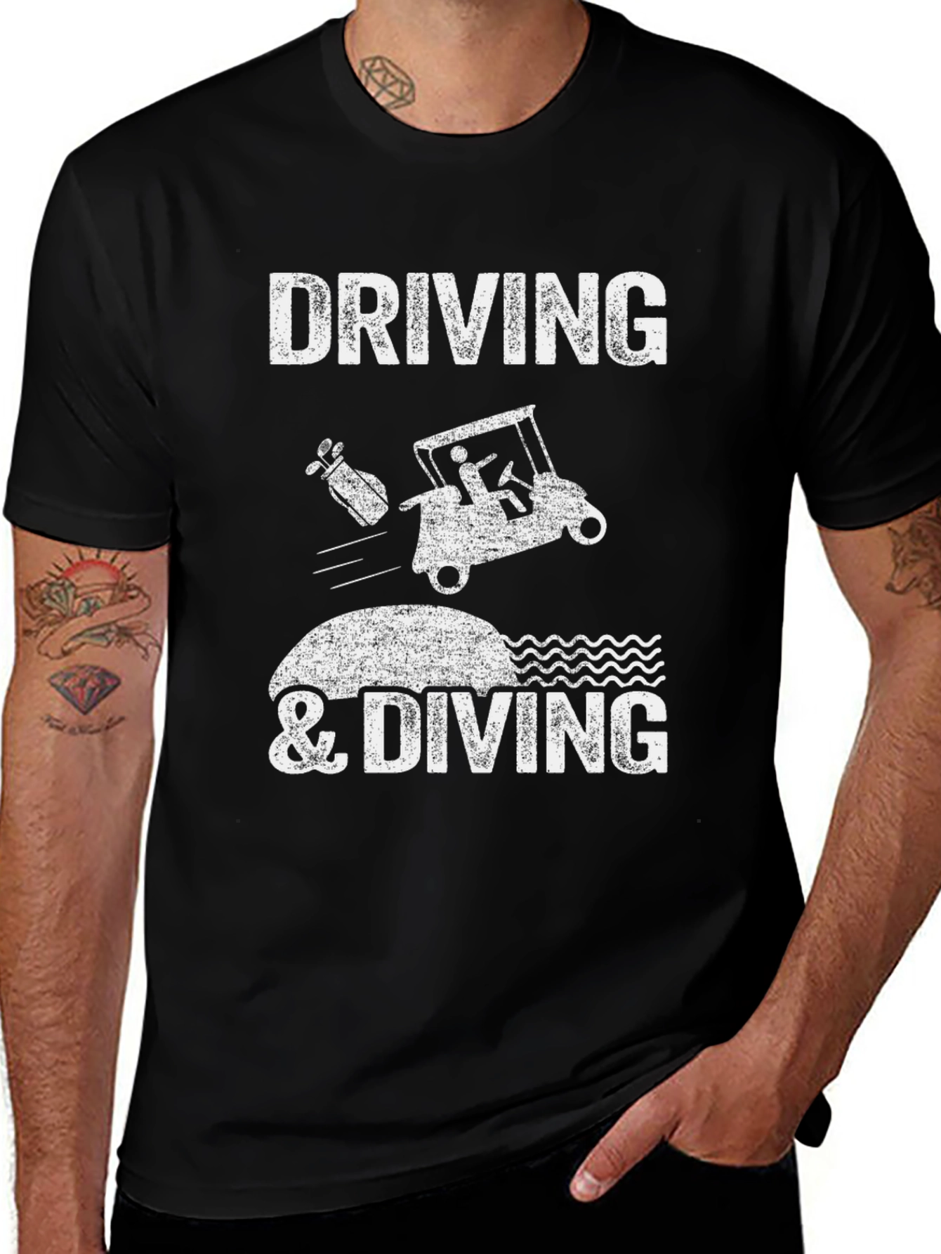 Driving & Diving Funny Golf T-Shirt