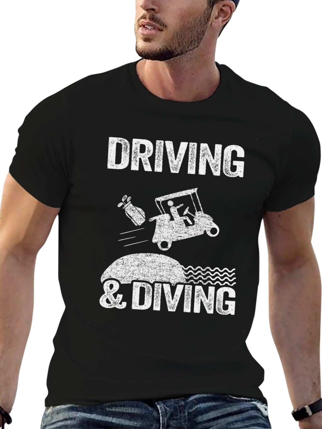 Driving & Diving Funny Golf T-Shirt