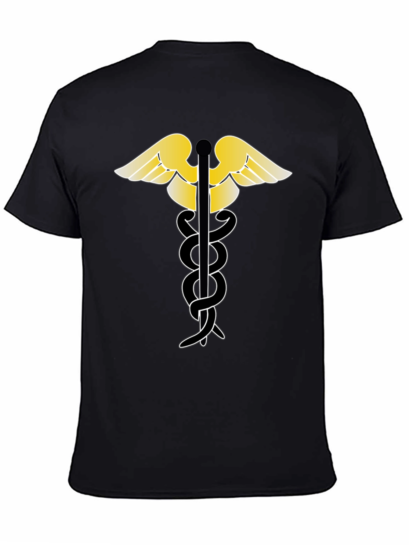 Caduceus Symbol Black T-Shirt