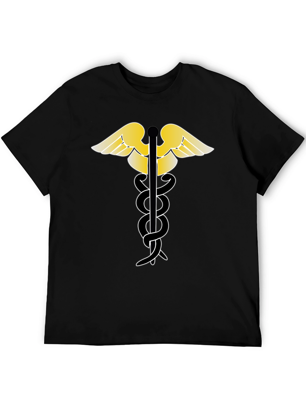 Caduceus Symbol Black T-Shirt