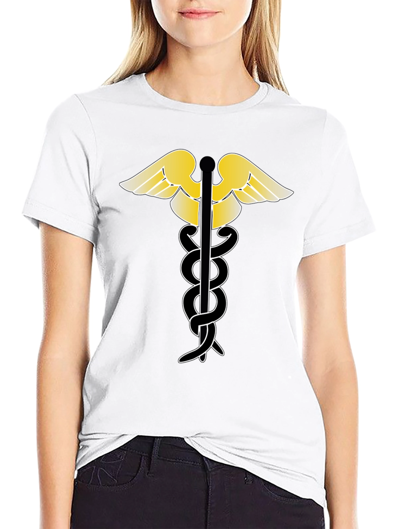 Caduceus Symbol Black T-Shirt