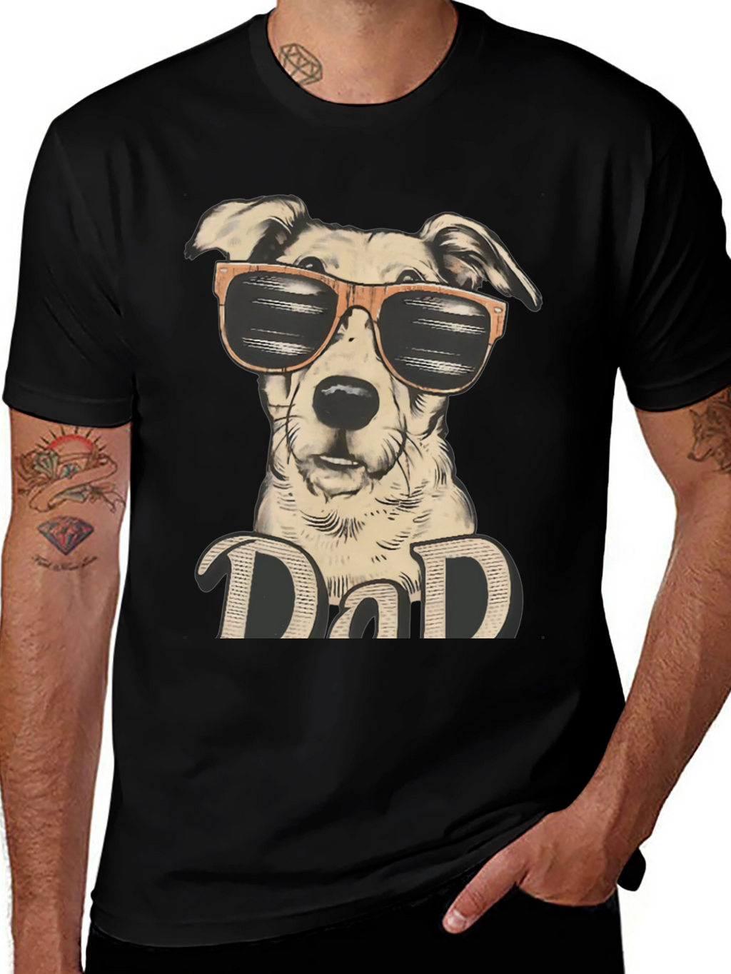 Cool Dog Dad Graphic T-Shirt