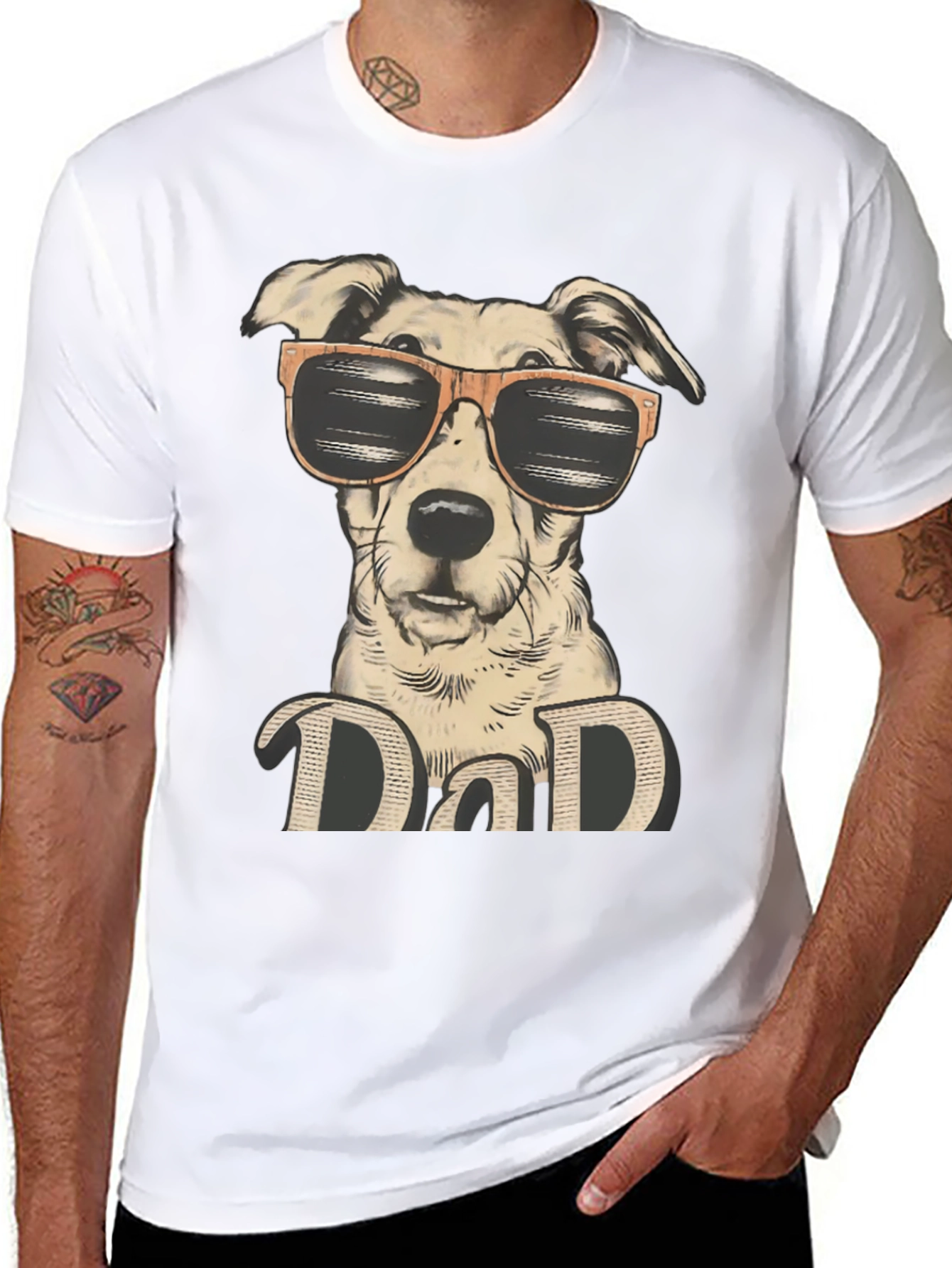 Cool Dog Dad Graphic T-Shirt