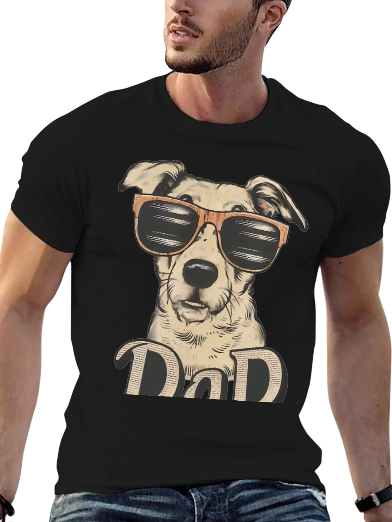 Cool Dog Dad Graphic T-Shirt