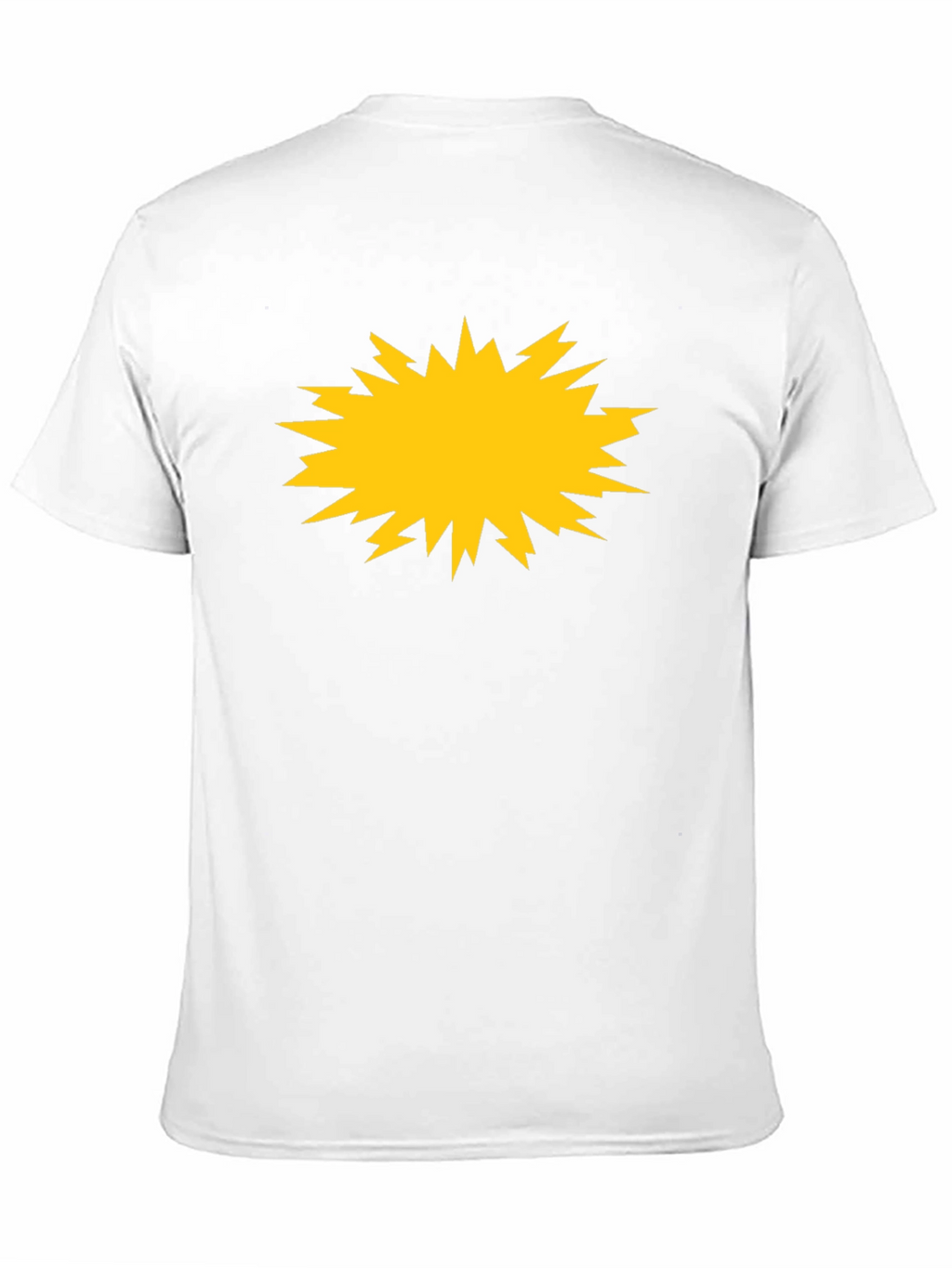 Bold Black Tee with Yellow Burst Graphic