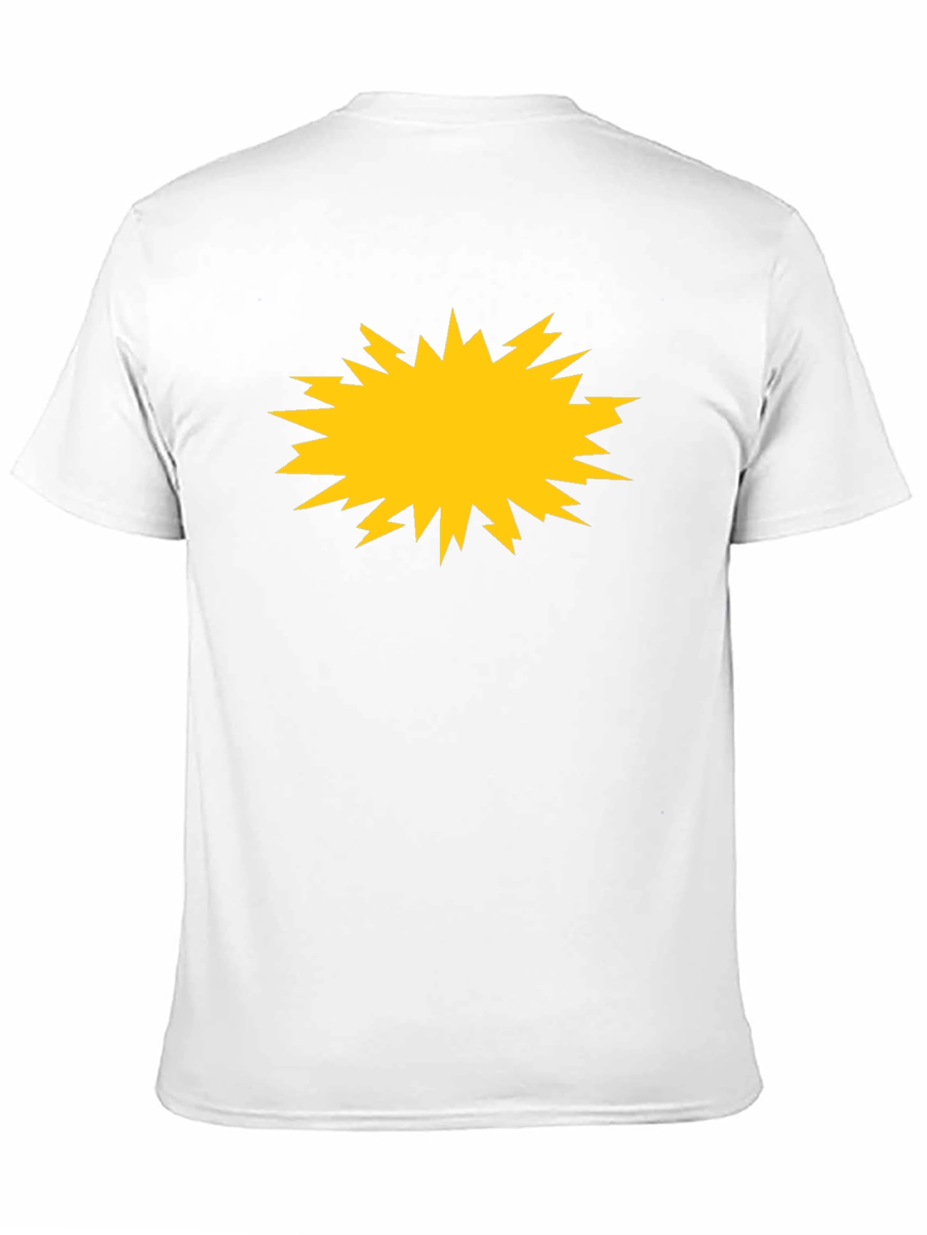 Bold Black Tee with Yellow Burst Graphic