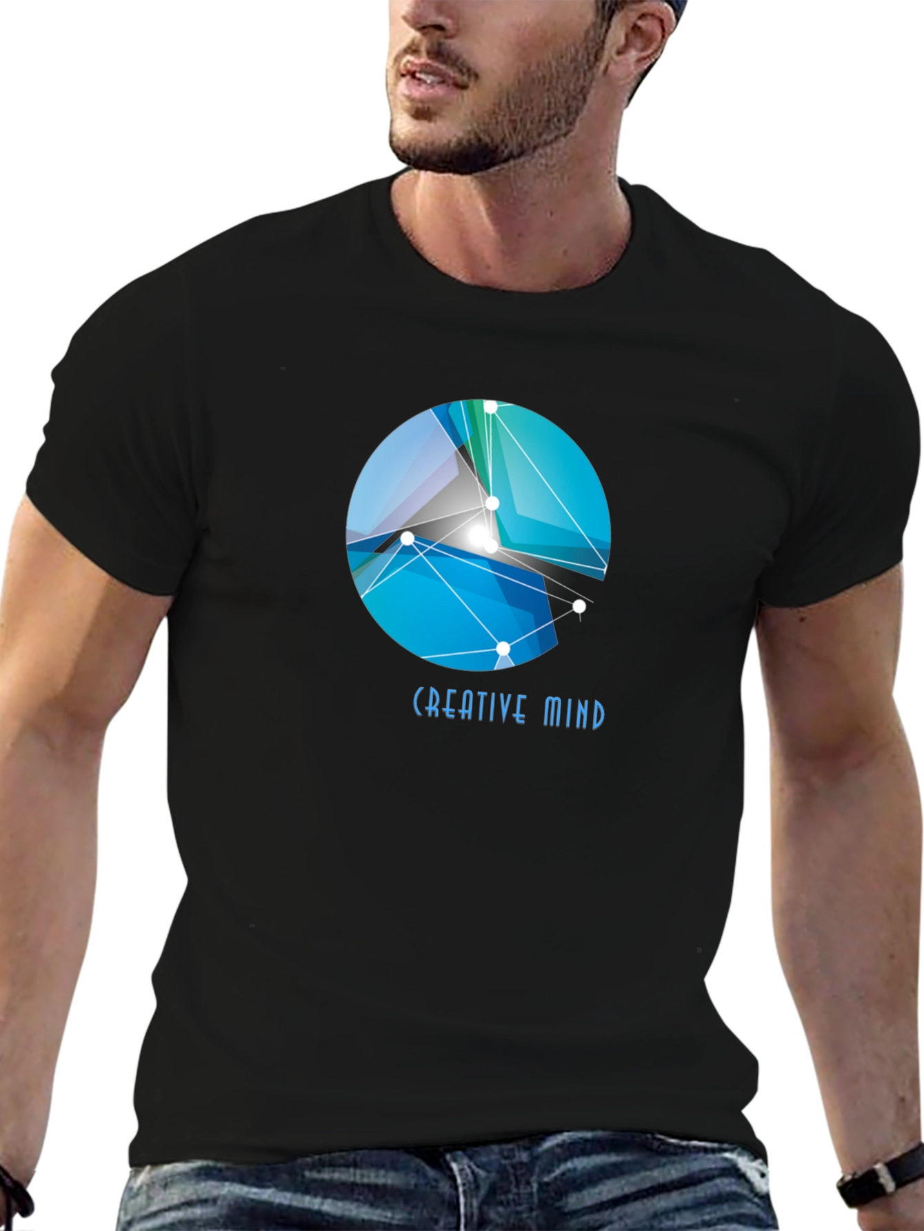 Creative Mind Graphic Tee - Abstract Design