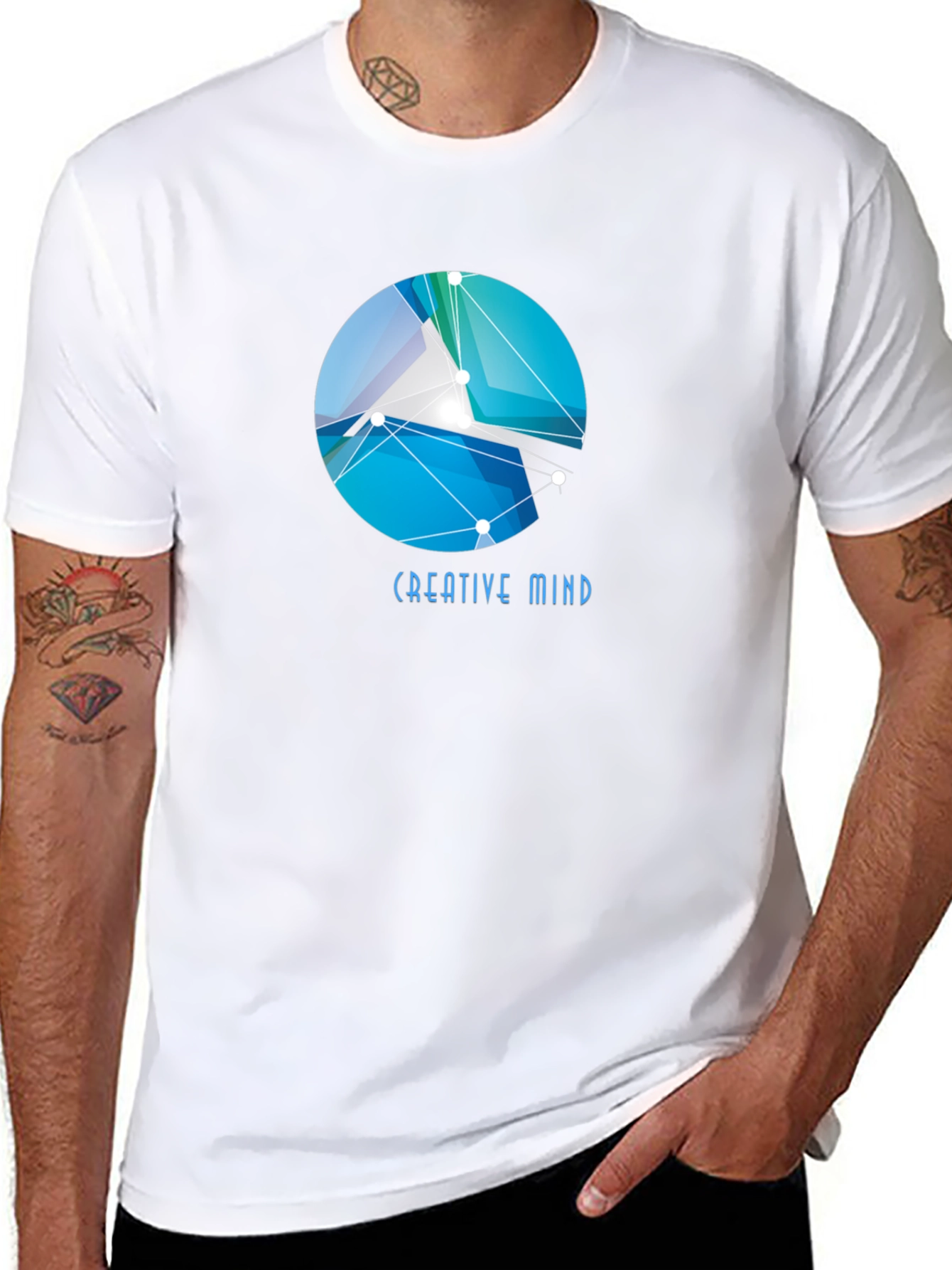 Creative Mind Graphic Tee - Abstract Design