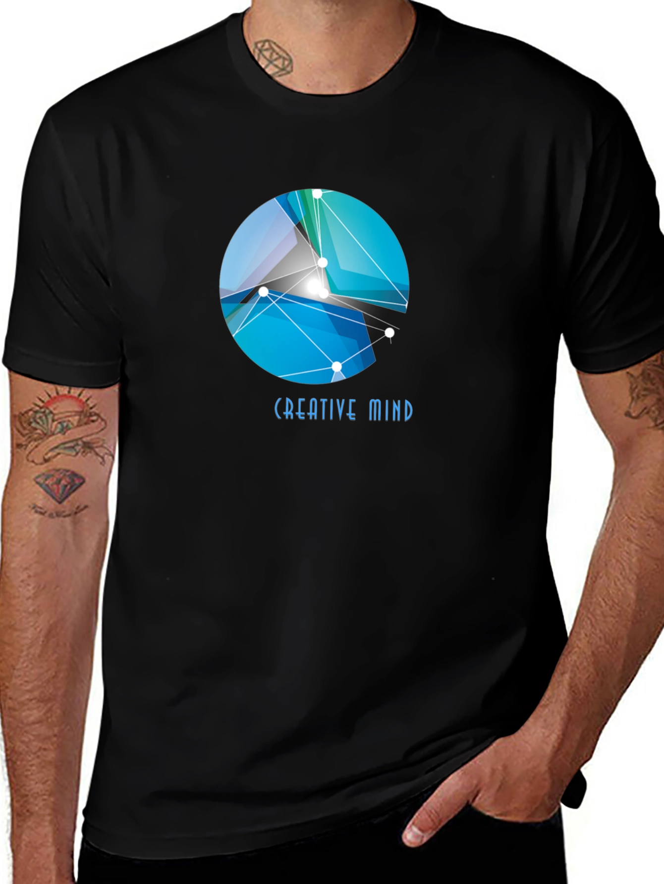 Creative Mind Graphic Tee - Abstract Design