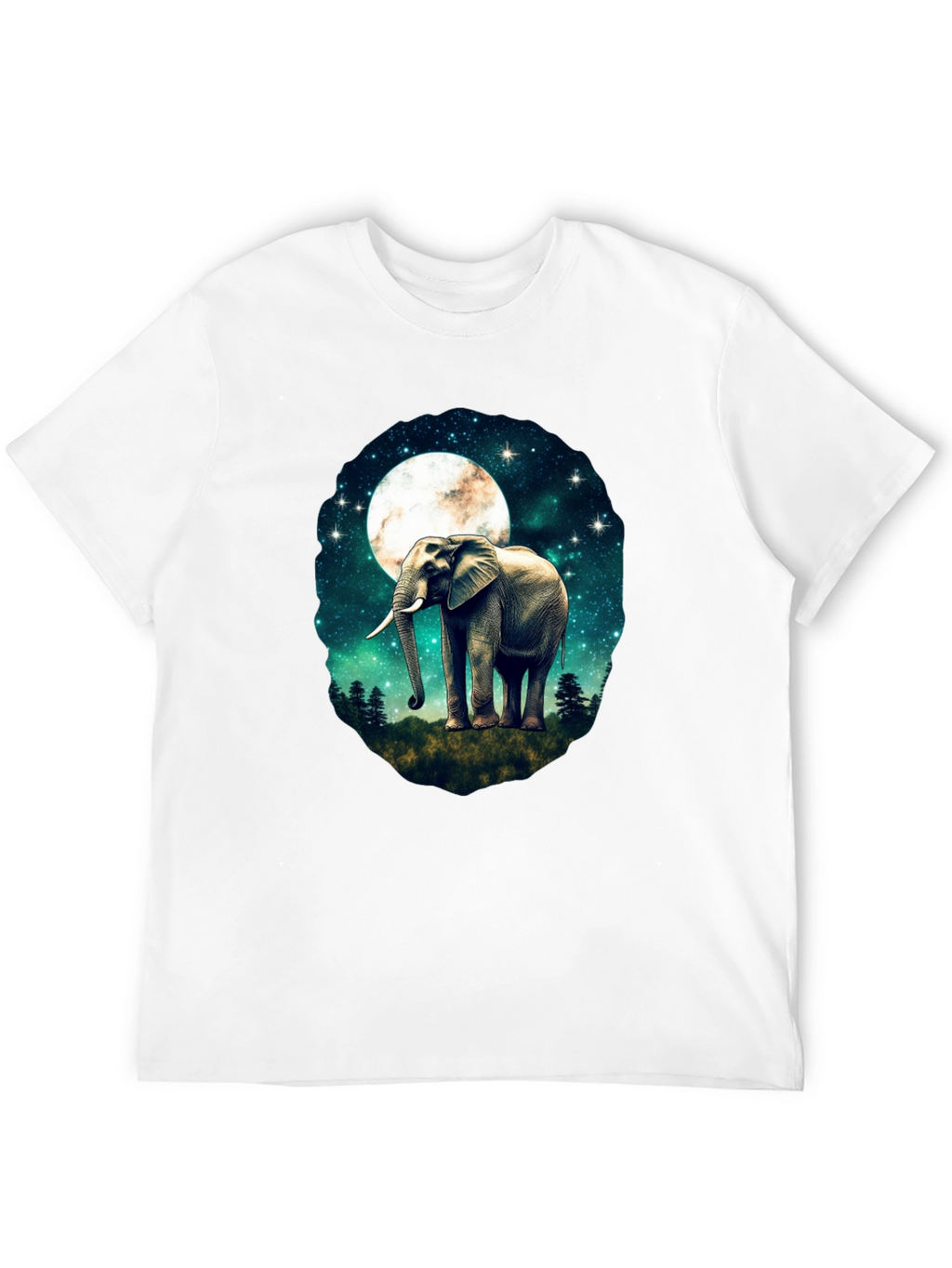 Elephant Moon Graphic T-Shirt - Black