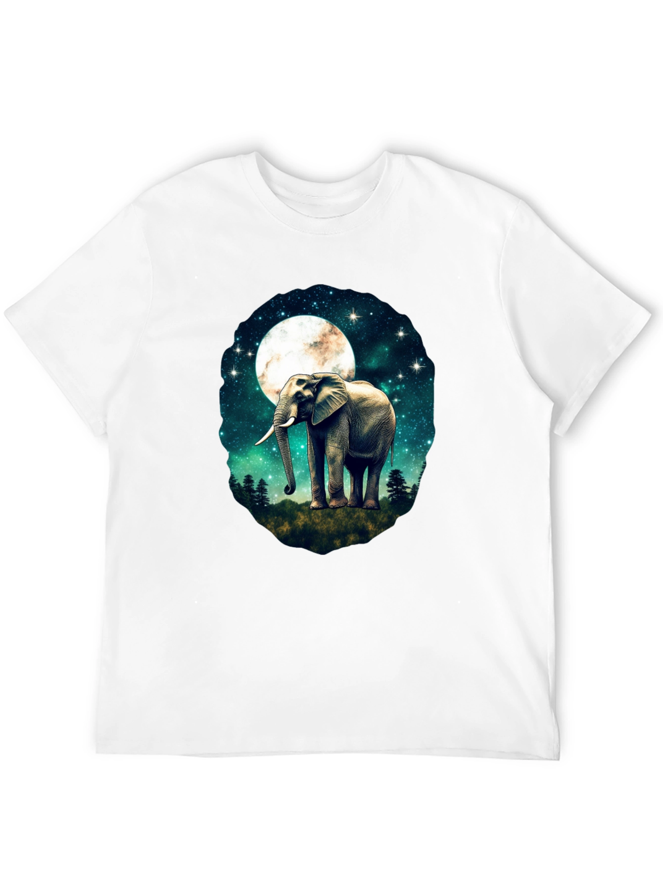 Elephant Moon Graphic T-Shirt - Black
