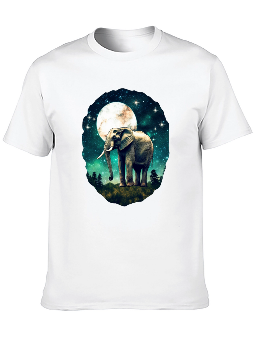 Elephant Moon Graphic T-Shirt - Black
