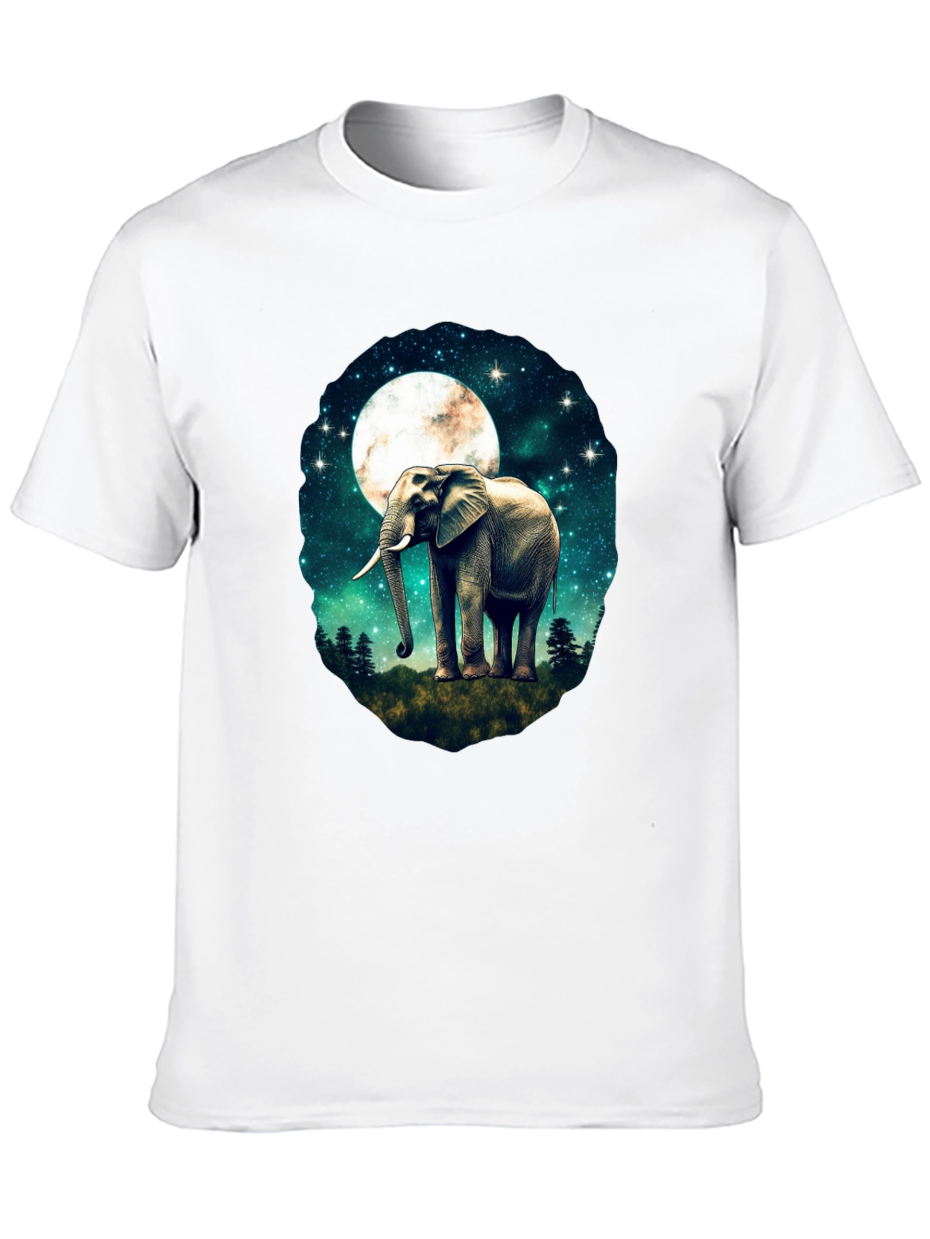 Elephant Moon Graphic T-Shirt - Black
