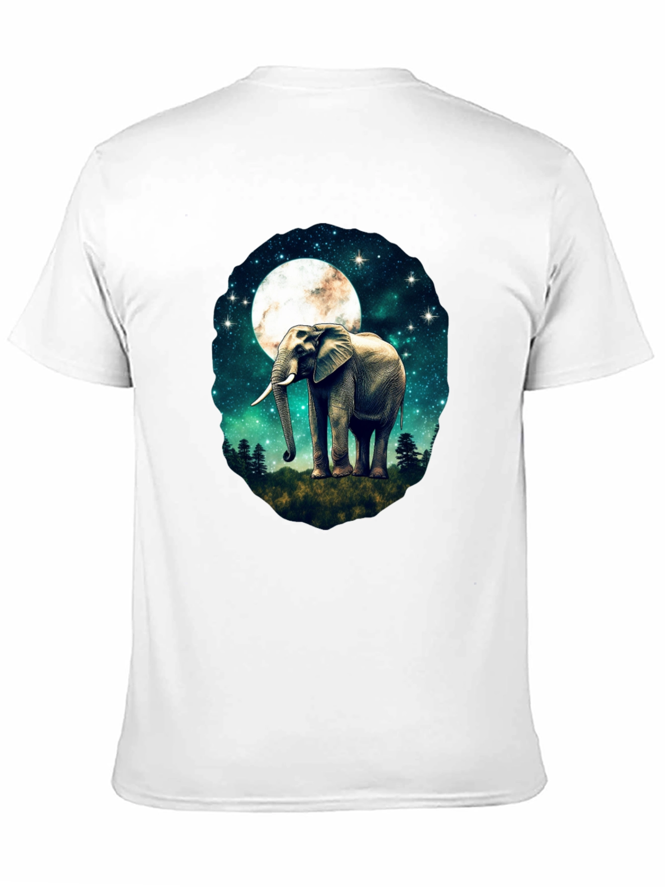 Elephant Moon Graphic T-Shirt - Black