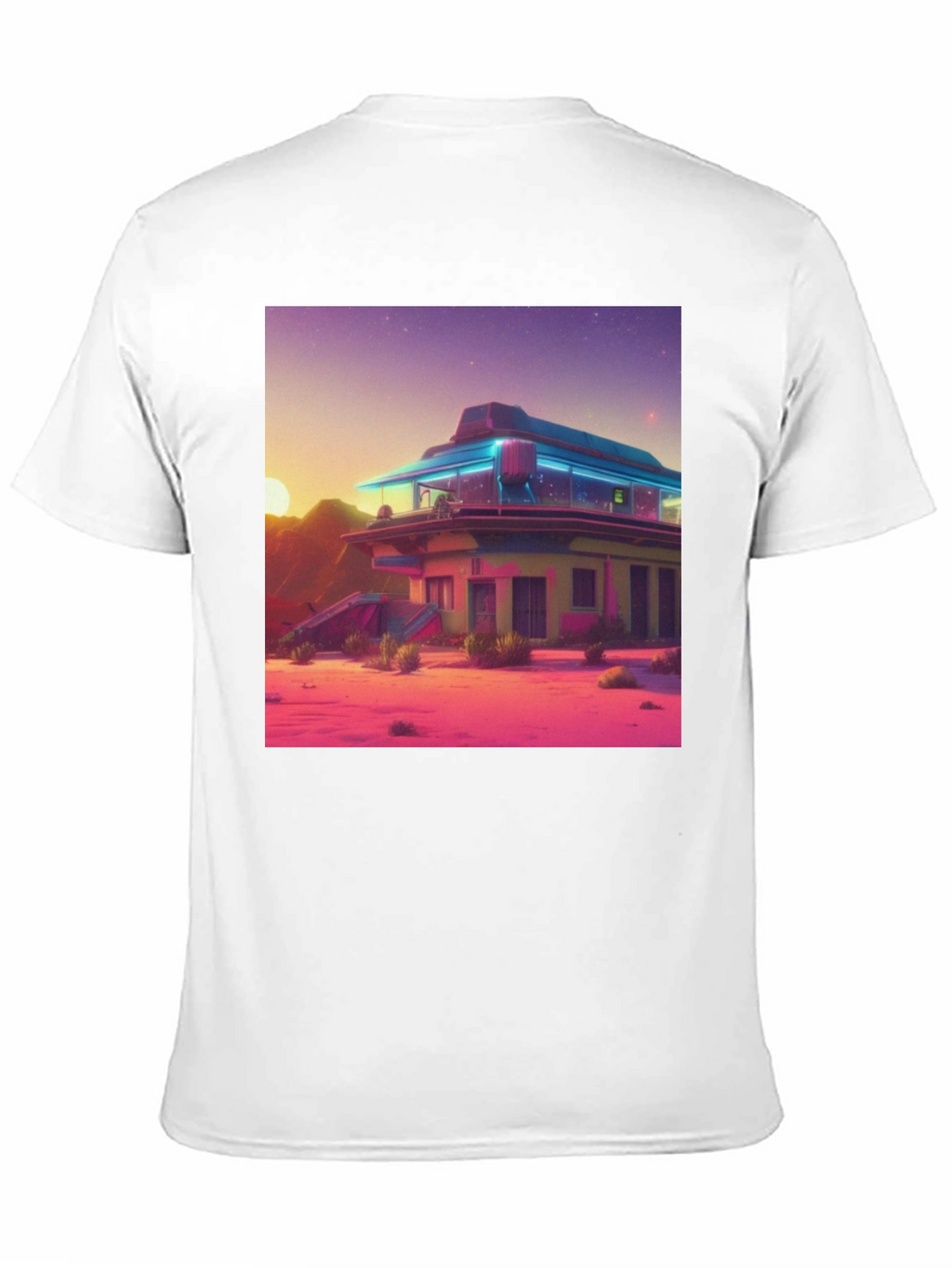Retro Desert Diner Graphic Tee - Black