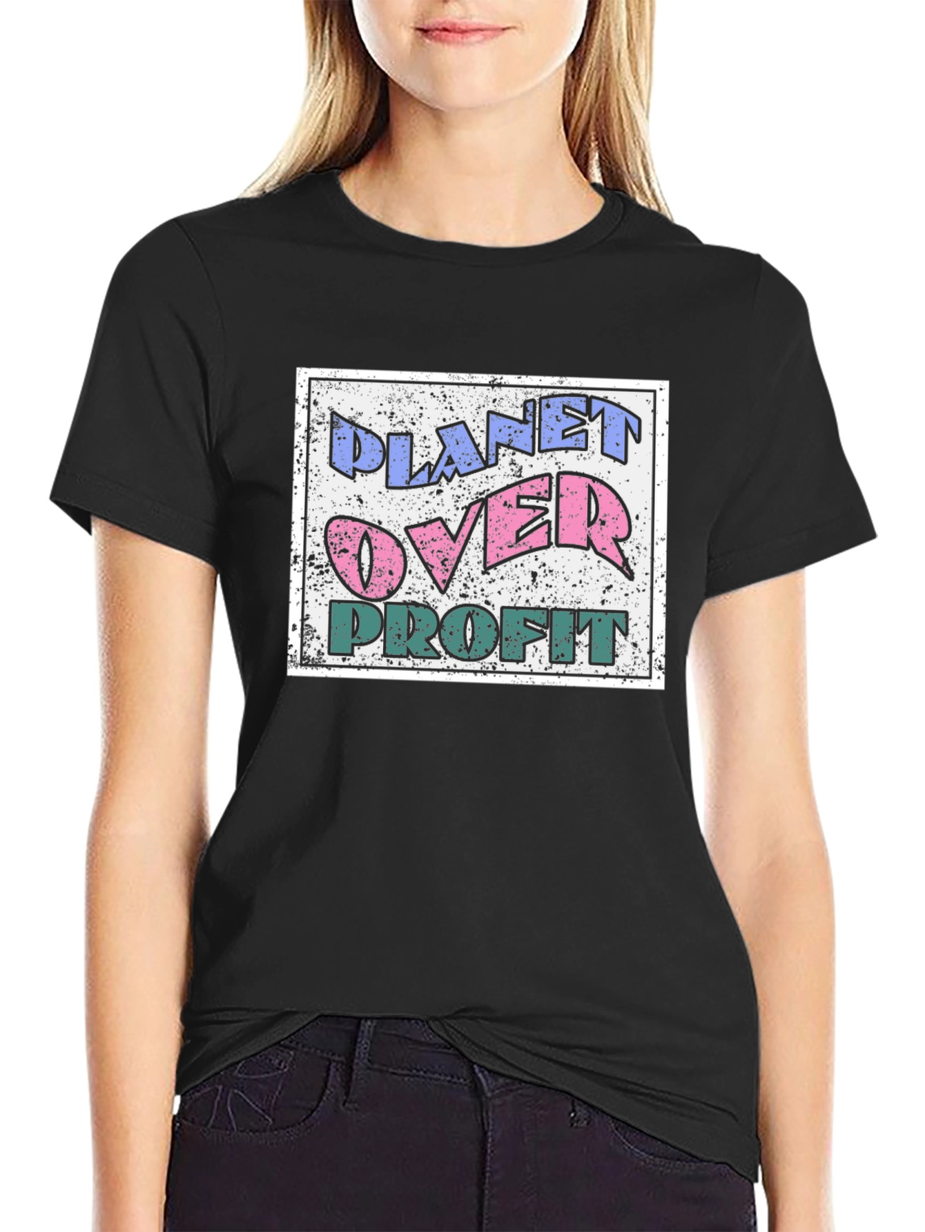 Planet Over Profit Graphic T-Shirt - Eco-Friendly