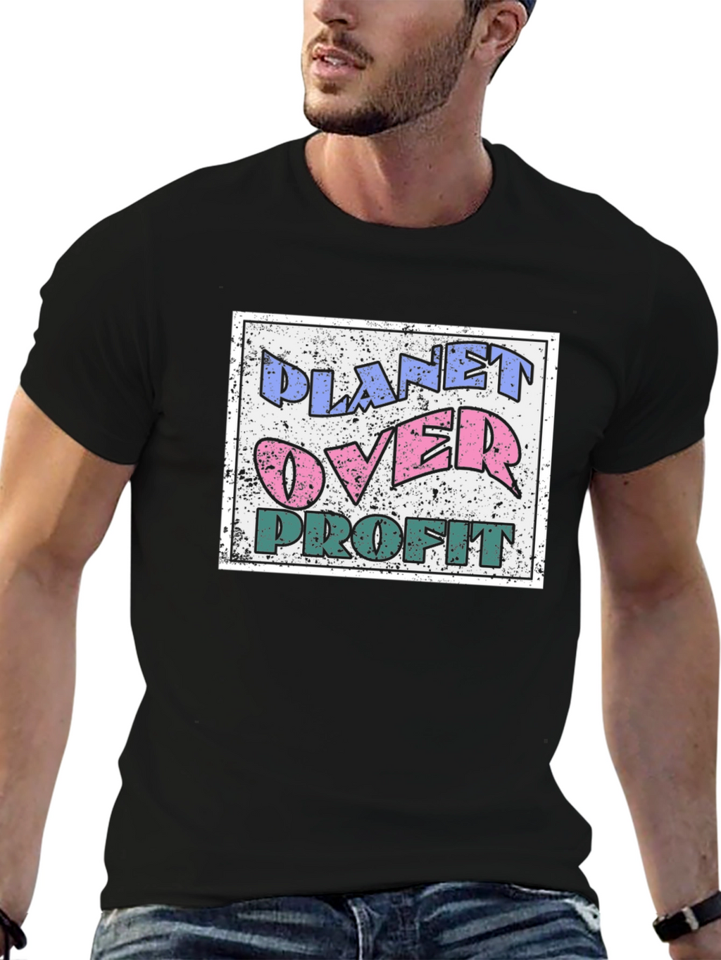 Planet Over Profit Graphic T-Shirt - Eco-Friendly