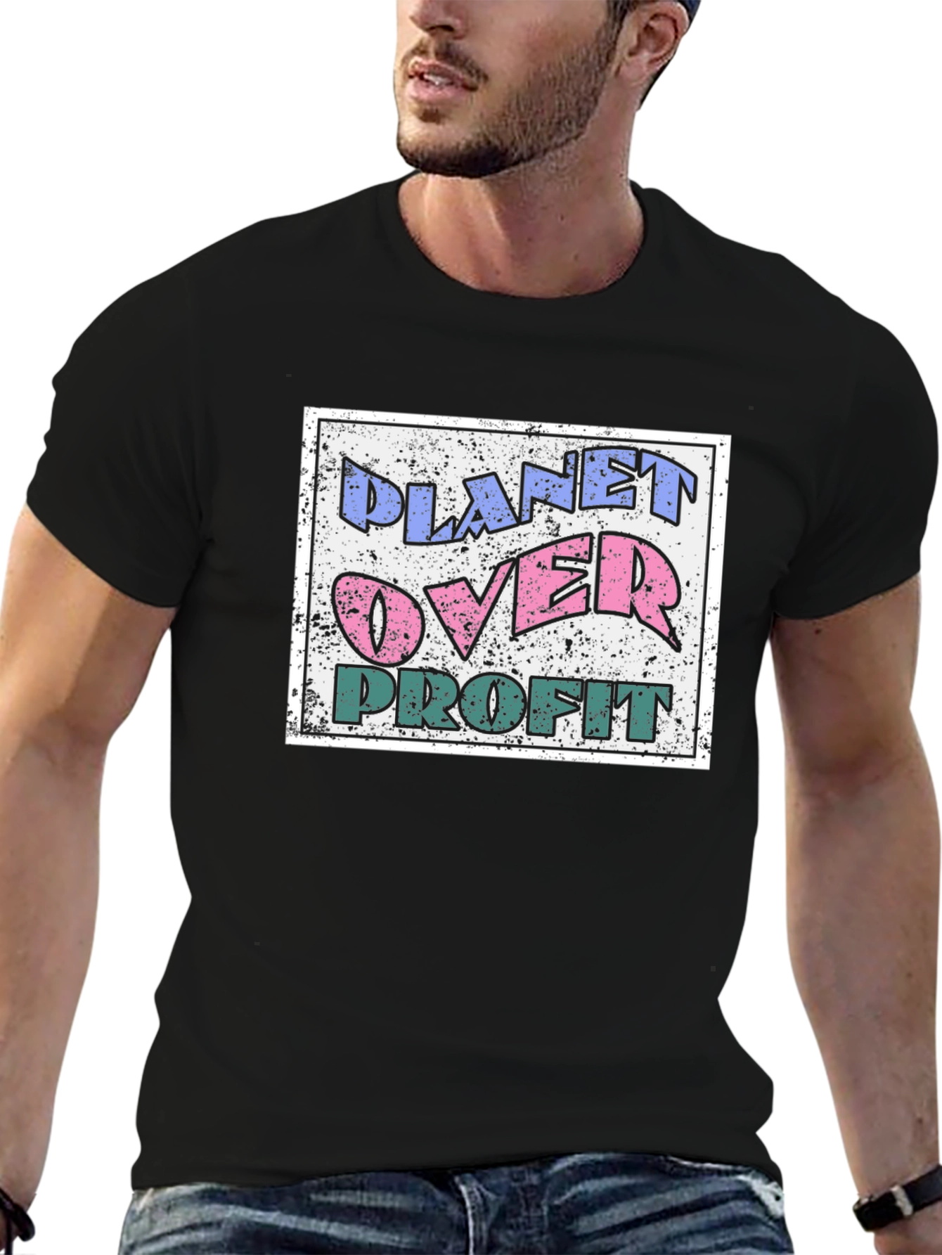 Planet Over Profit Graphic T-Shirt - Eco-Friendly