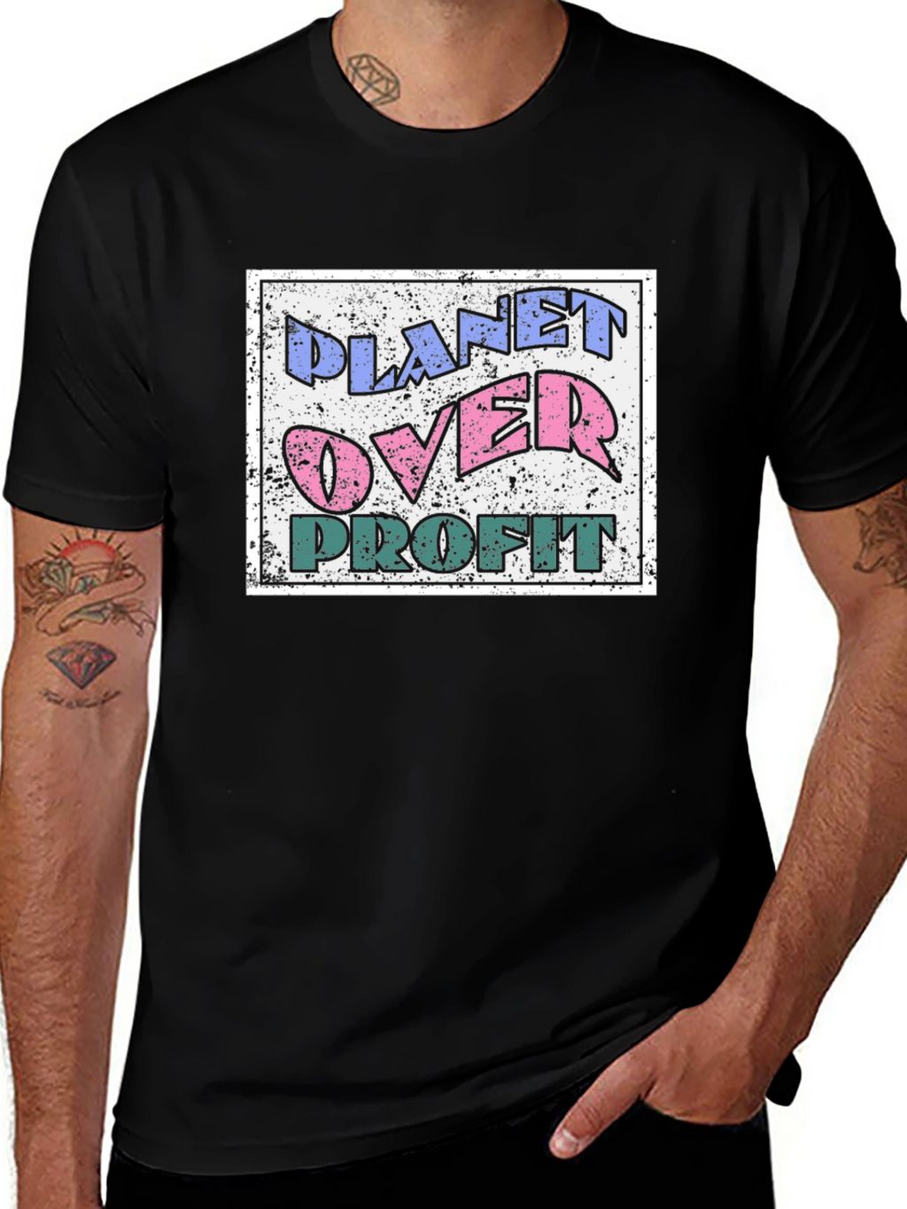 Planet Over Profit Graphic T-Shirt - Eco-Friendly
