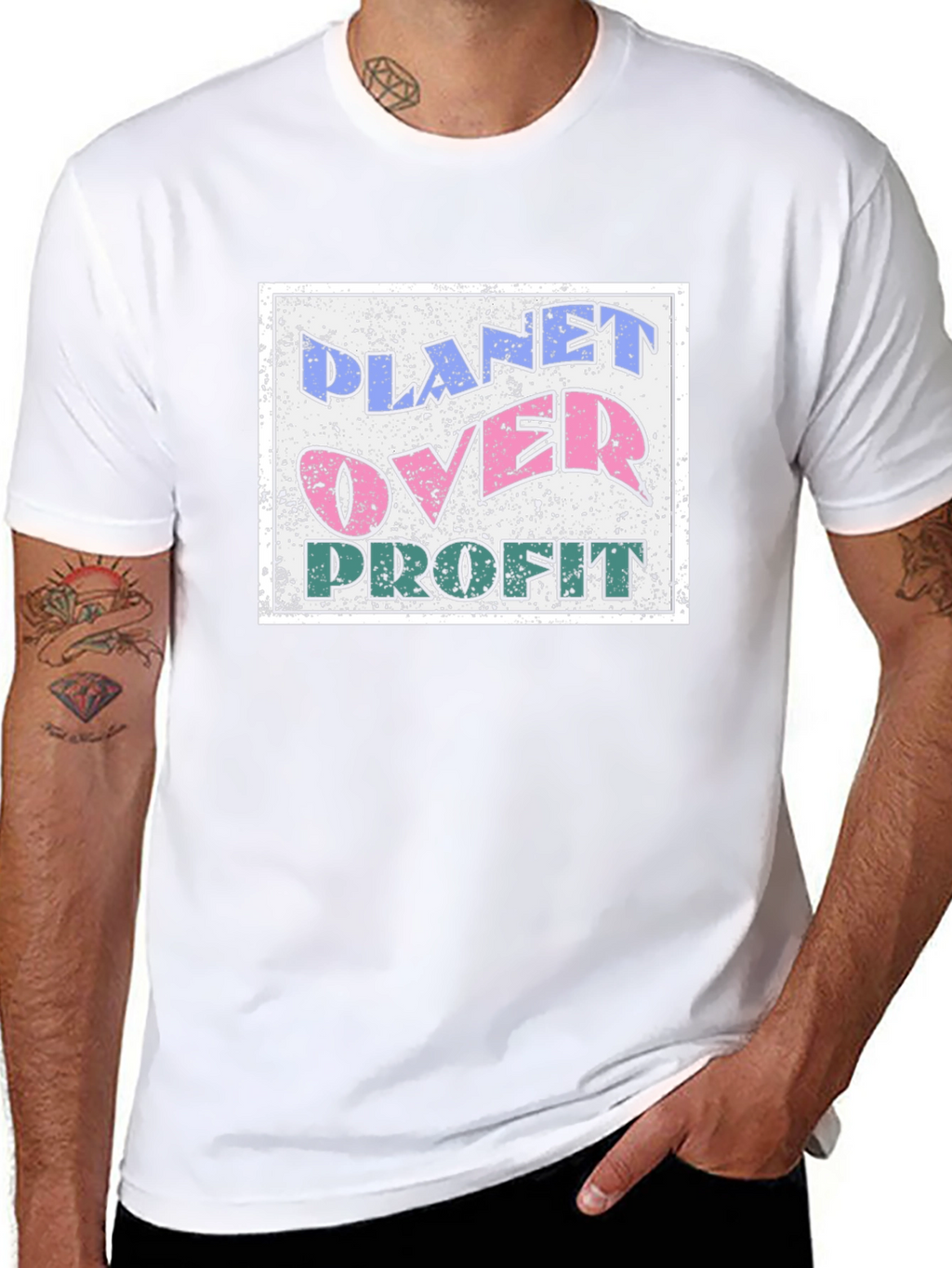 Planet Over Profit Graphic T-Shirt - Eco-Friendly
