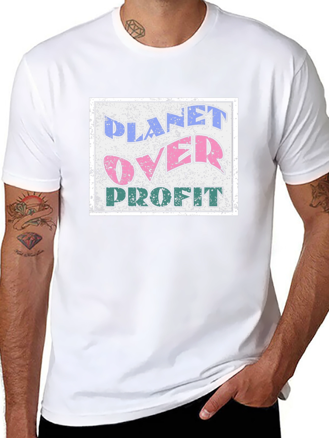 Planet Over Profit Graphic T-Shirt - Eco-Friendly